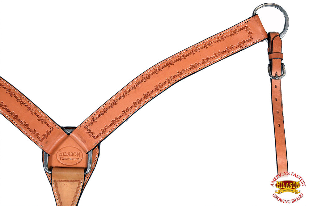 81BH Western Horse Headstall Tack Bridle American Leather Barb Wire Hilason