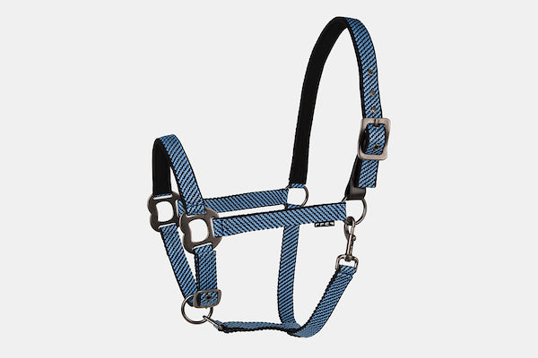 Lettia Viper Halter w/ B/A Tab- Navy/Sky Oversize