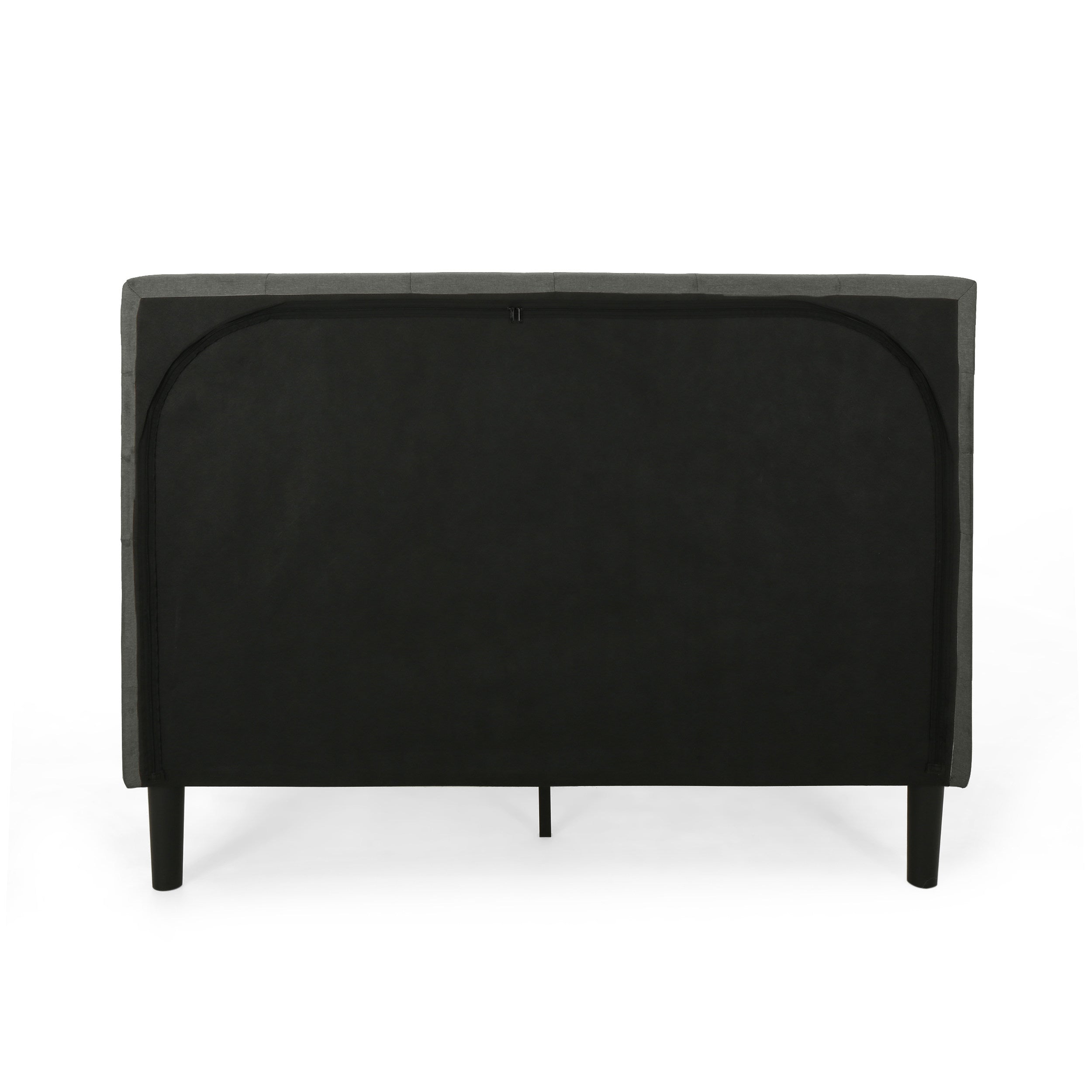 Gloria Fully-Upholstered Queen-Size Platform Bed Frame, Modern, Contemporary, Low-Profile