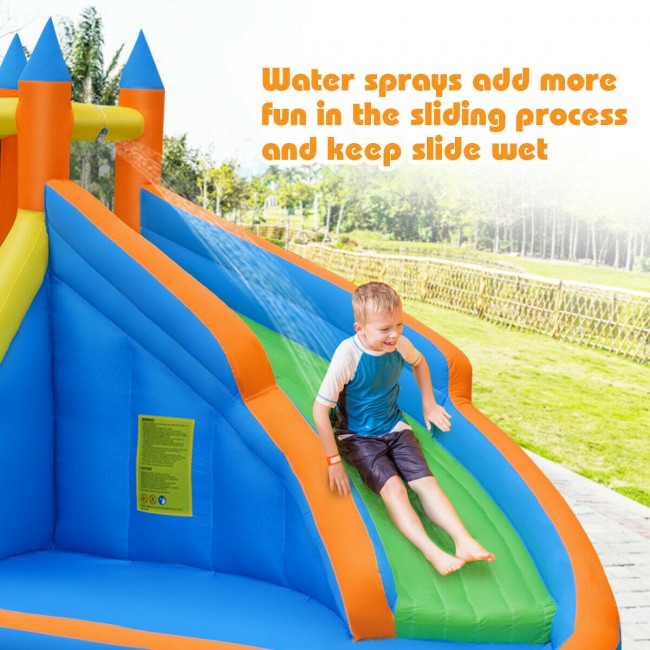 Inflatable Water Slide Mighty Bounce House Castle Moonwalk Jumper without Blower 13' x 9.8' x 8.2'