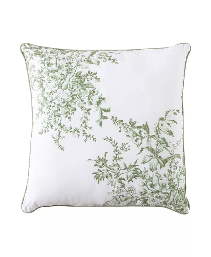 Laura Ashley Bedford Embroidered Decorative Pillow， 20