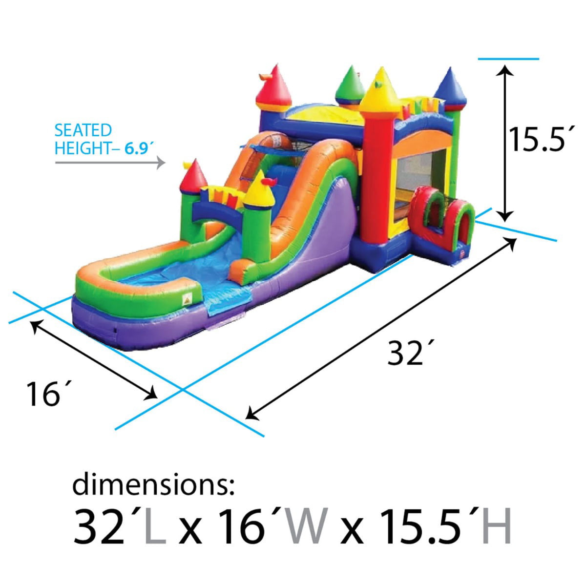 TentandTable Rainbow Commercial Inflatable Trio