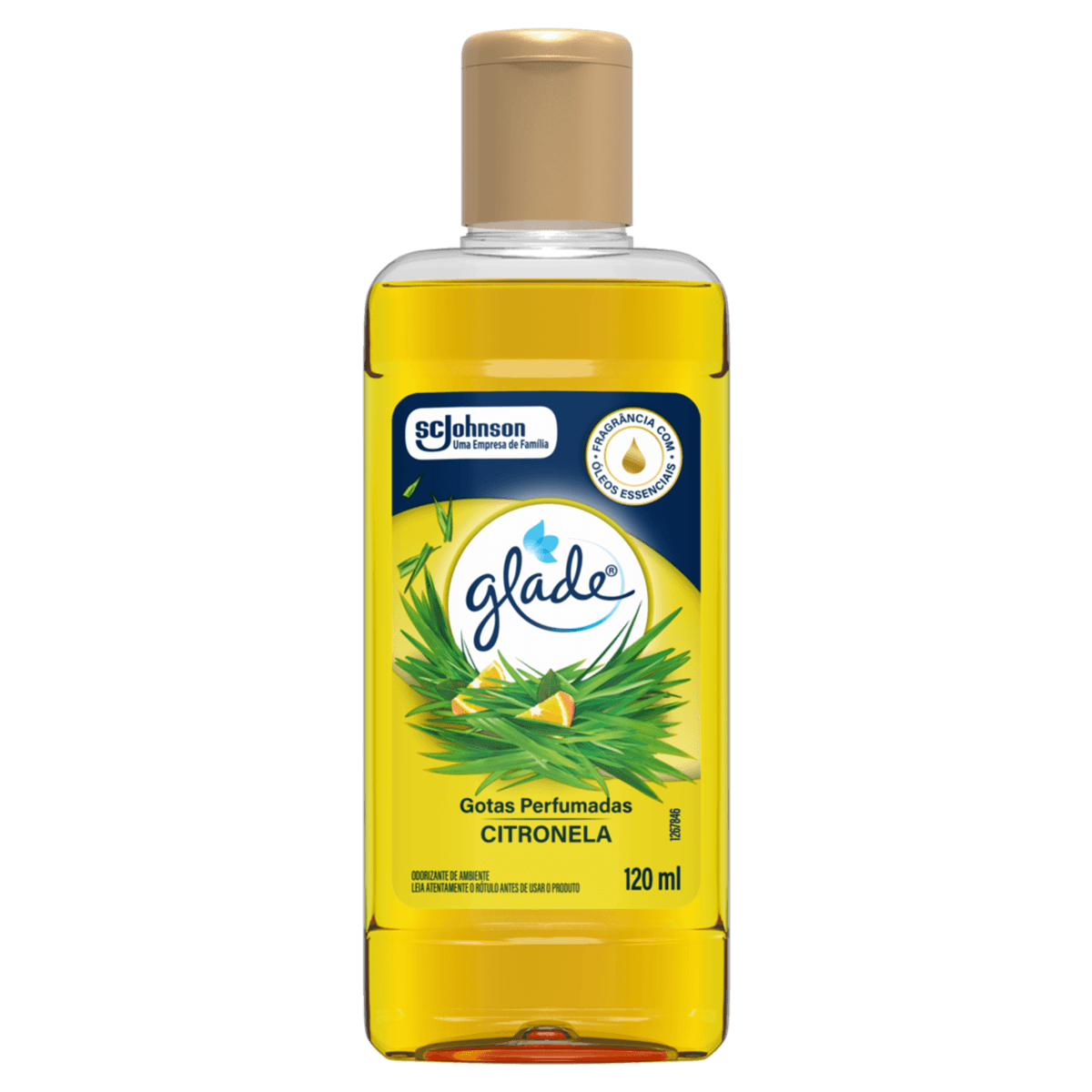 Odorizador de Ambiente Citronela com Oleos Essenciais Glade Gotas Perfumadas Frasco 120ml