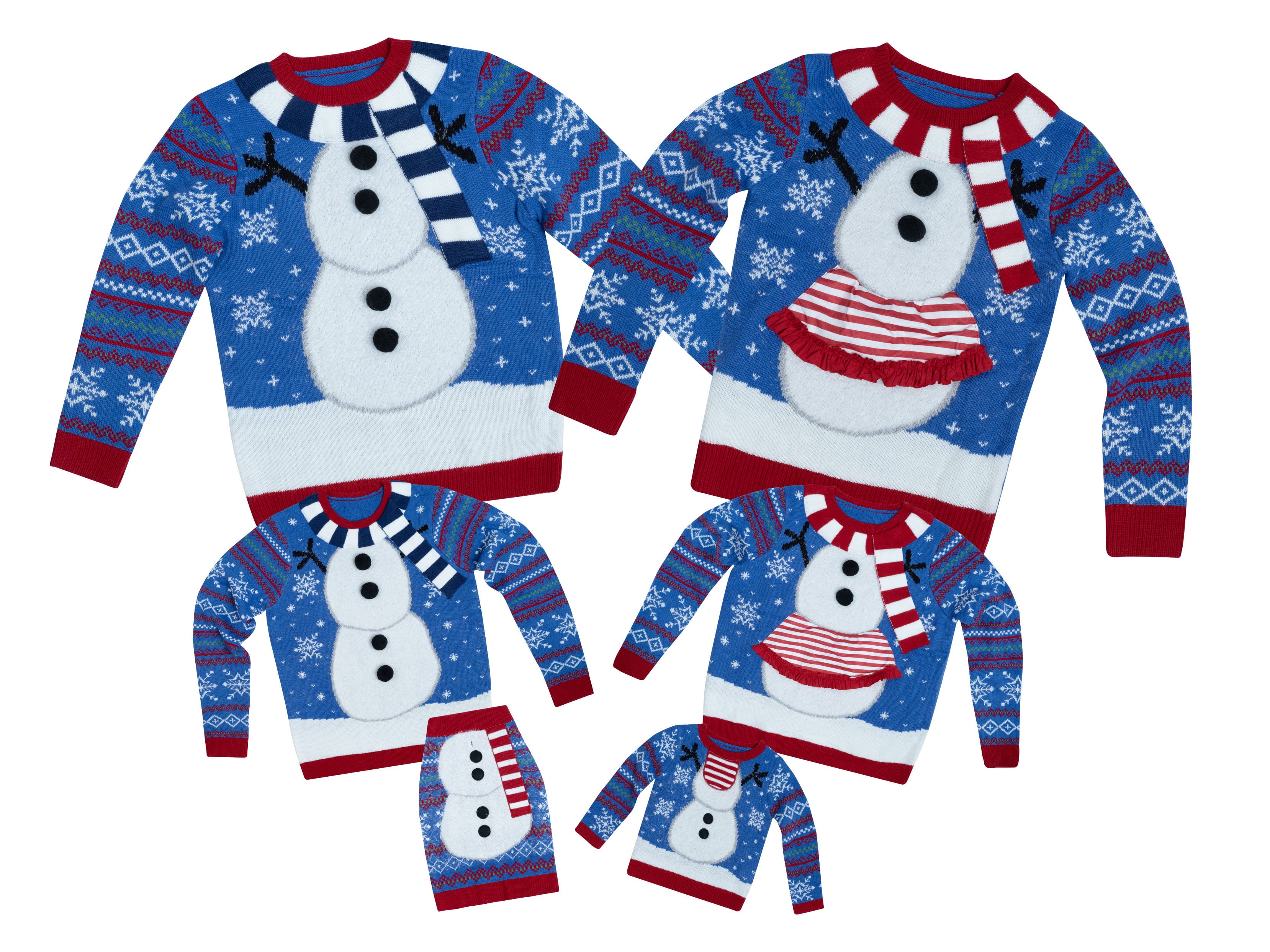 Jolly Sweaters Snowman Family Christmas Girls Sweater