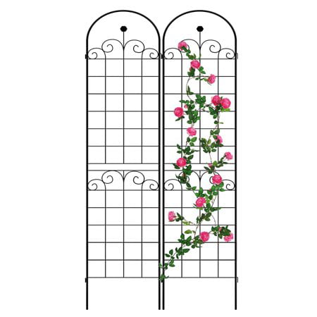2 Pack 86.7"H Metal Garden Trellis for Climbing Plants Gardening Vines Plant Support for Flower Rose Climbing