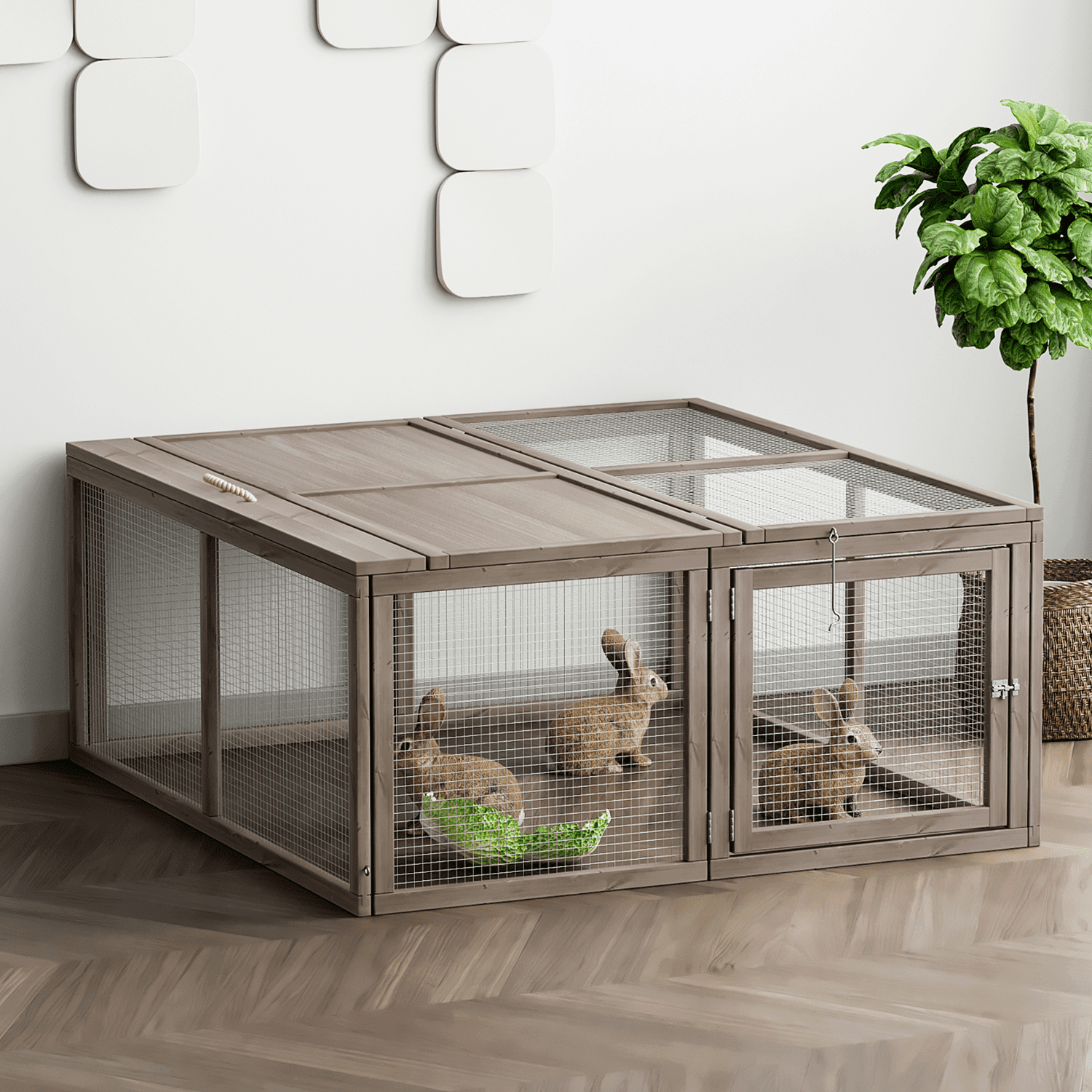 Magshion Chicken Coop Rabbit Hutch， 45.5