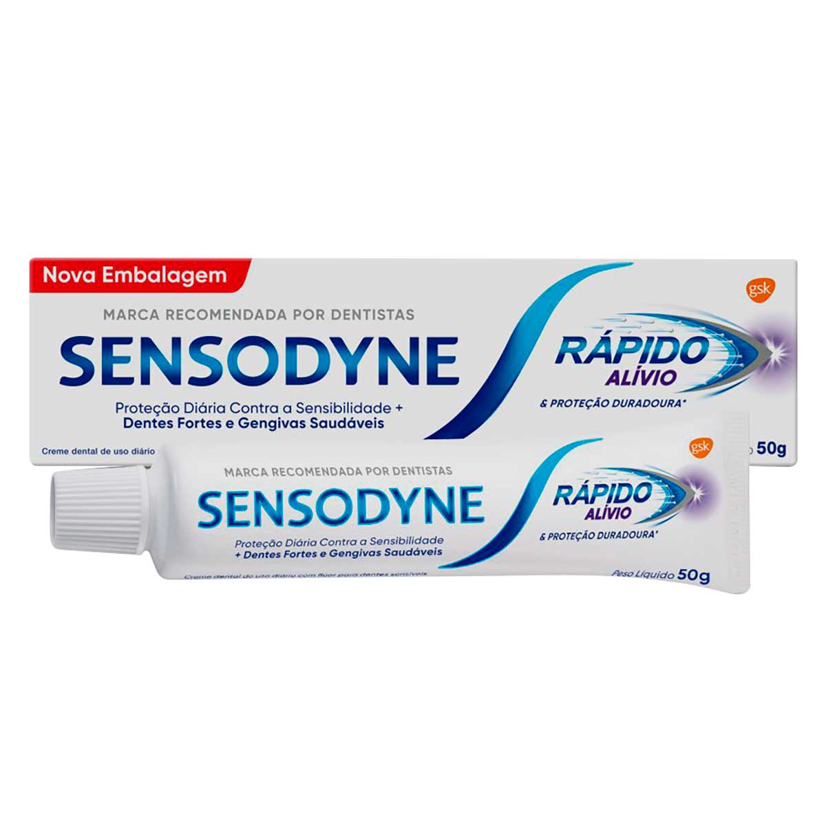 Sensodyne Rapido Alivio Para Dentes Sensiveis em 60 Segundos 50g