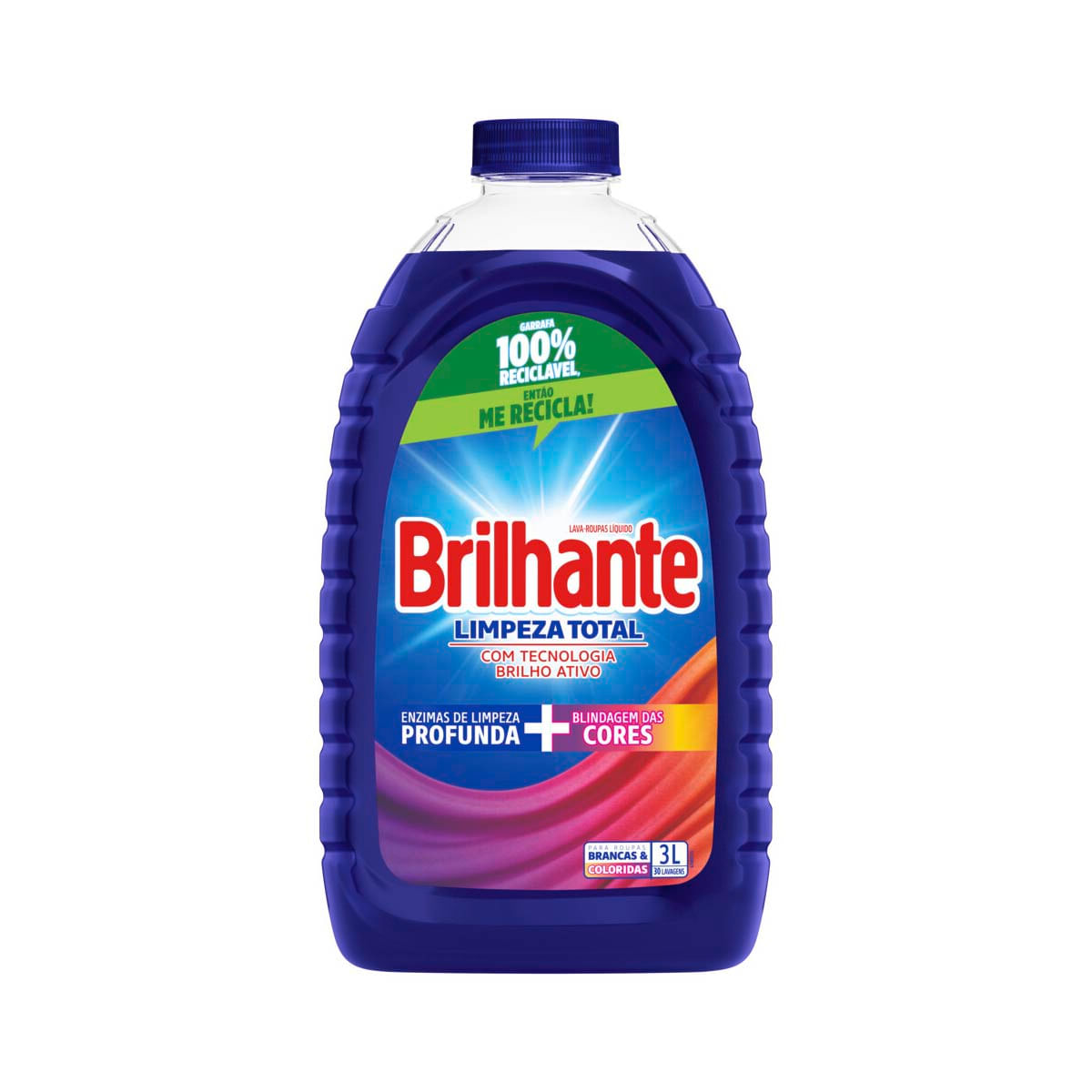 Kit Lava Roupas Liquido Brilhante 3 L com 3 Unidades