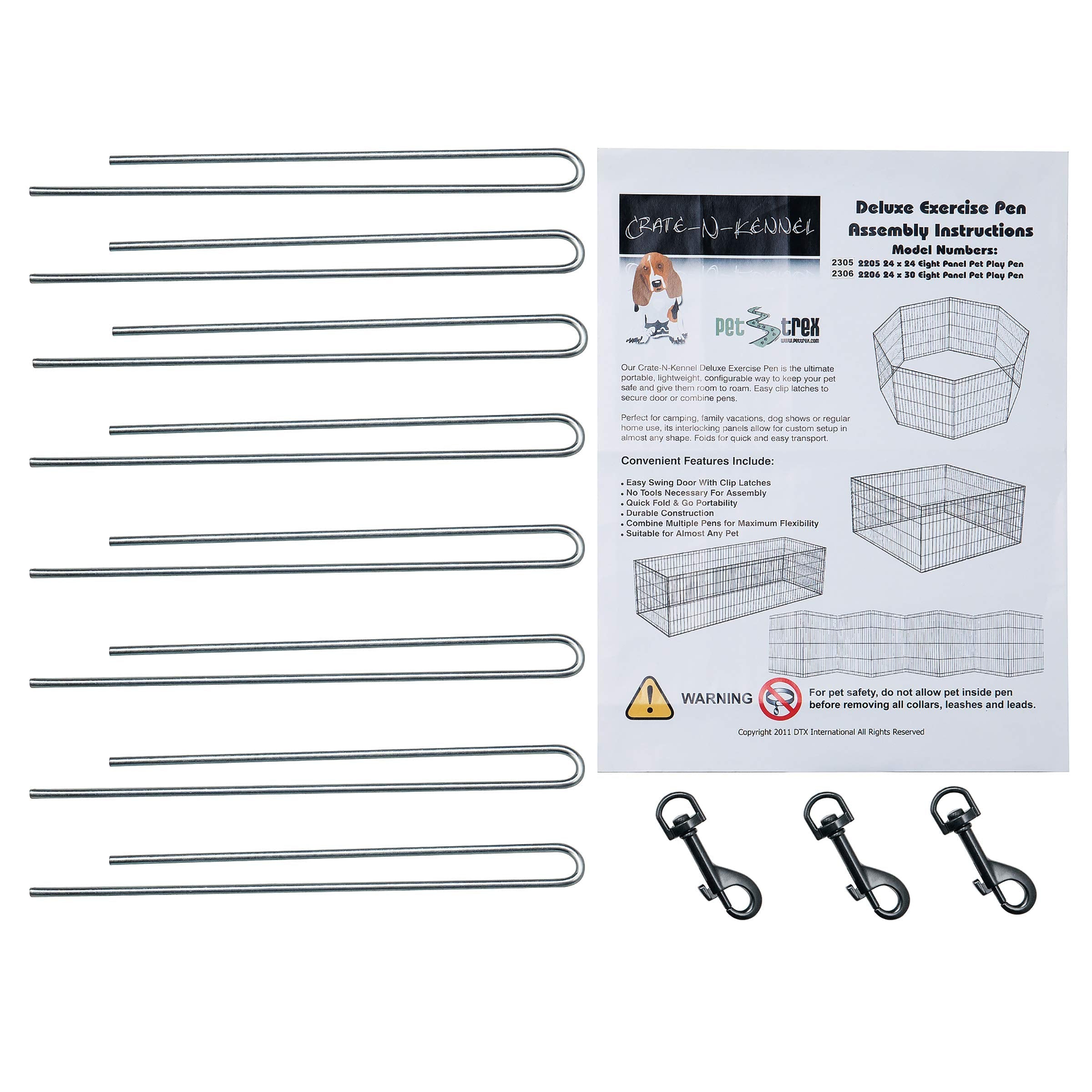 Playpen for Dogs with Panels in Black (24 in. L x 3 in. W x 24 in. H (22 lbs.))