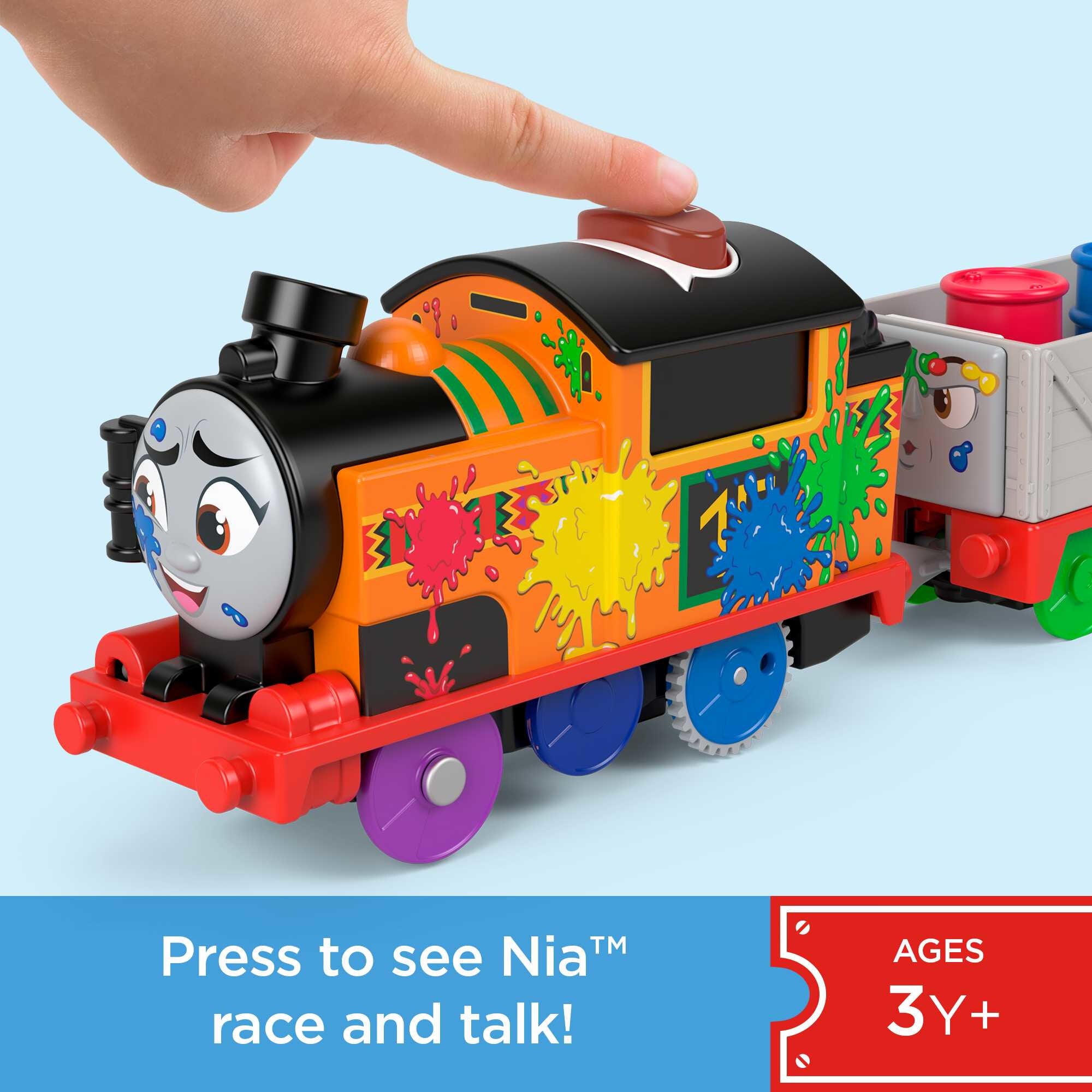 Thomas and Friends Motorized Talking Nia Train with Wobbly Cargo