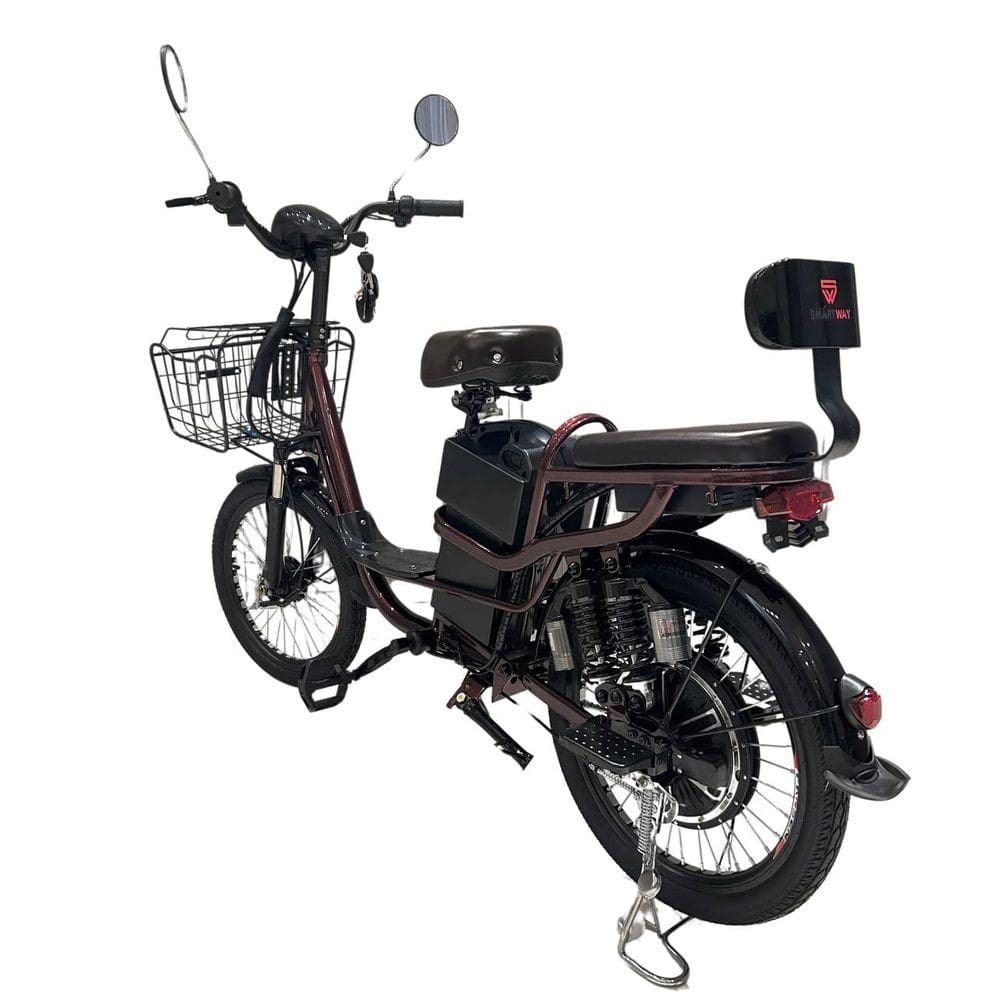 Bicicleta Elétrica Street 350w Sem Cnh Moto Scooter - Cor: Vermelho-Vinho
