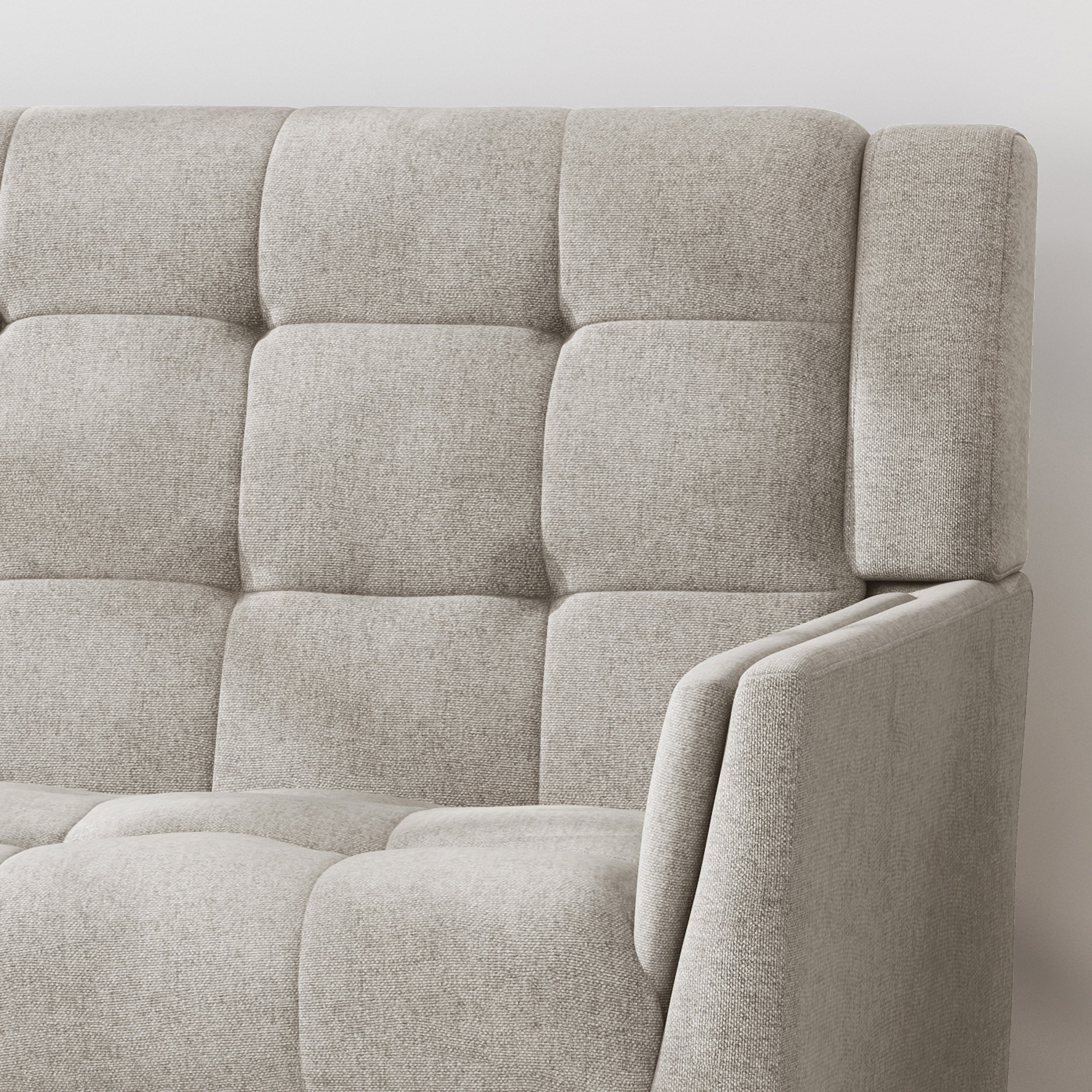 Anvith Mid Century Modern Fabric Loveseat