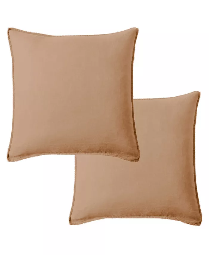 Levtex Home Washed Linen 2 Pack Solid Decorative Pillow Set， 20