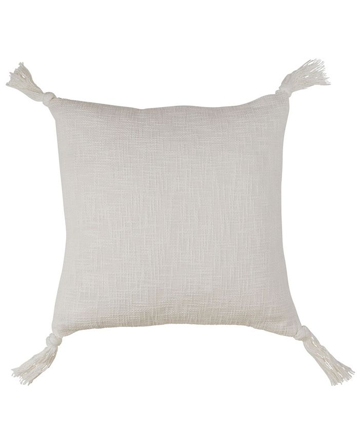 Saro Lifestyle Boho Tassels Decorative Pillow， 20