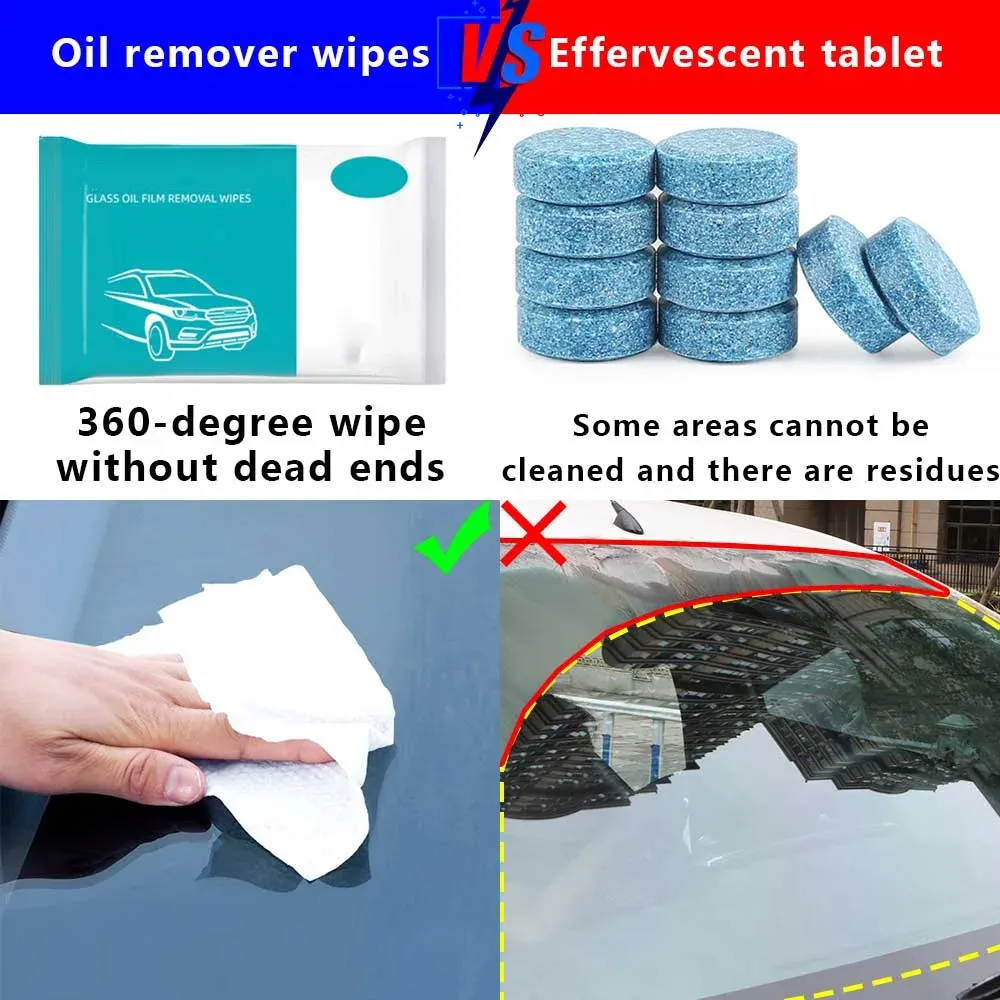(🎄CHRISTMAS SALE NOW-48% OFF) Car Glass Oil Film Removal Wipes(BUY