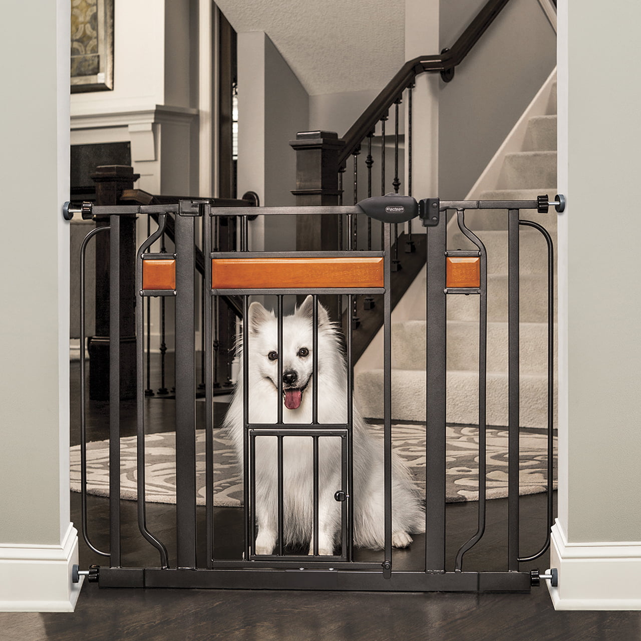 Carlson Design Studio Extra Wide Walk Thru Pet Gate With Door - 29