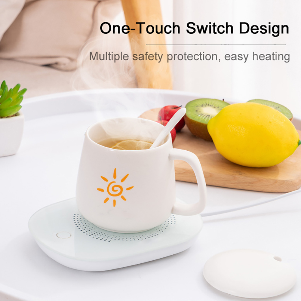 Coffee Cup-Warmer， Smart Coffee Mug Warmer for Desk， Touch Screen Switch and Auto On， Off Gravity Induction， Safely Use for Office， Home to Warm Coffee Candle Tea Milk， Christmas Gift， White