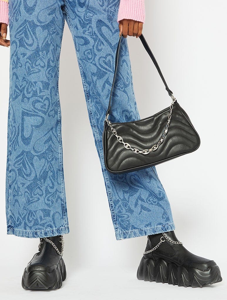 Elysian Noir Chain Shoulder Bag
