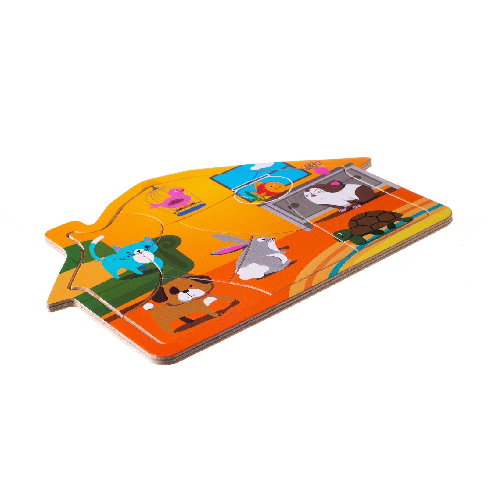 Eliiti Wooden Pets Animals Jigsaw Puzzle for Toddlers 2 to 4 Years Old Boys Girls