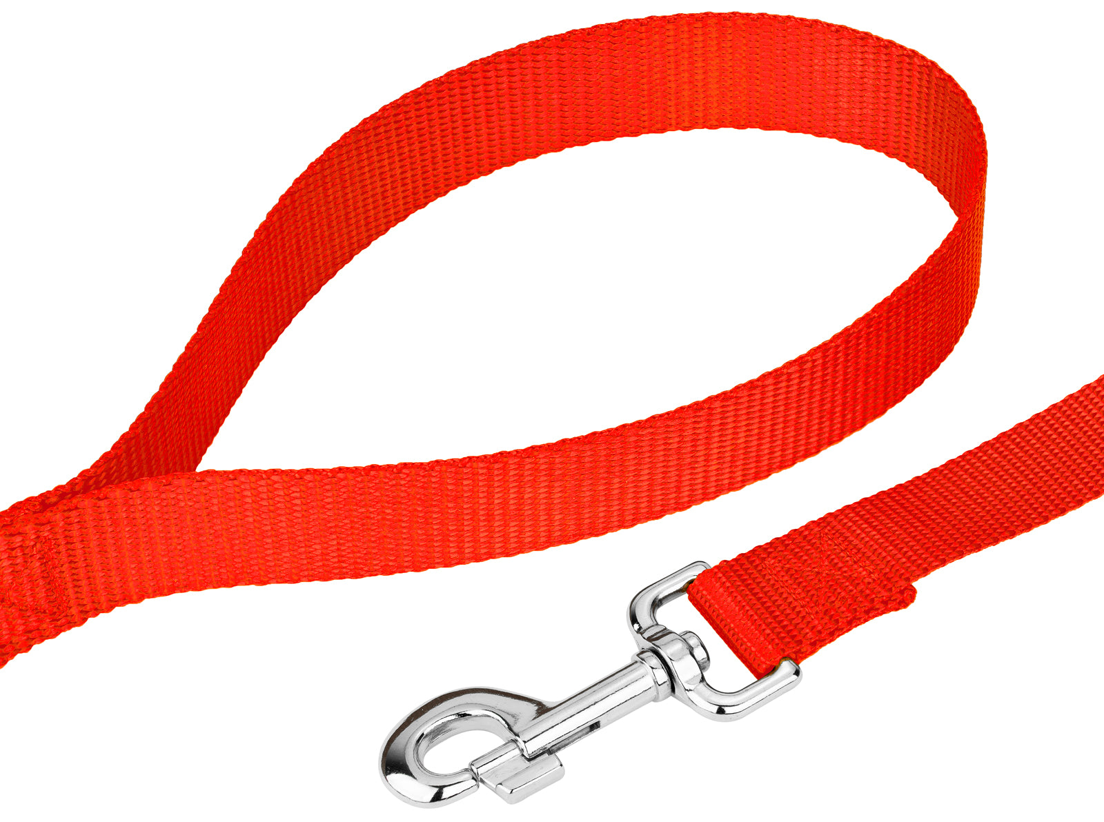 Country Brook Petz® 3/4 inch Nylon Dog Leash - Hot Orange， 6 Foot