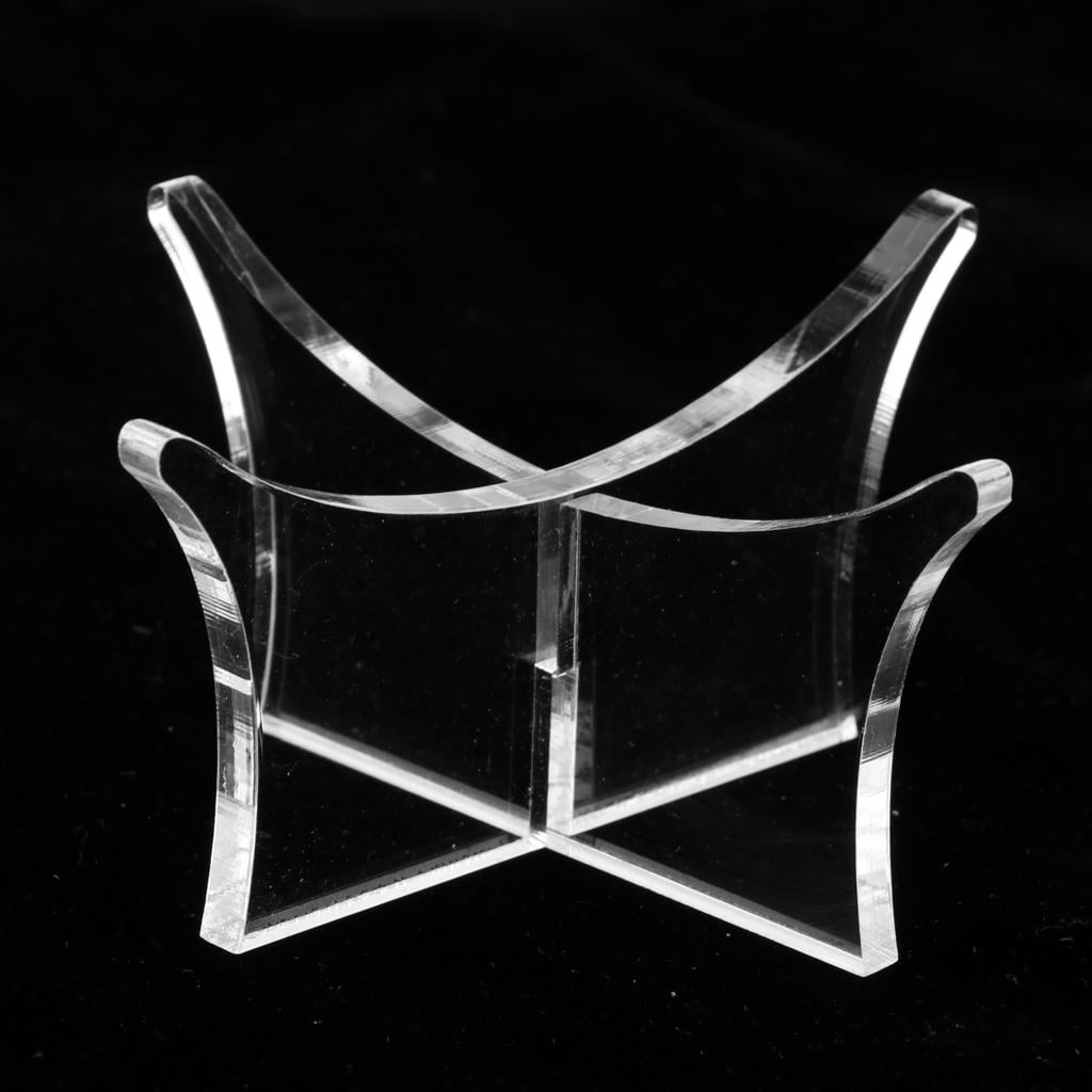 Deluxe Ball Stand - Holds Football， Basketball， Volleyball， Bowling Soccer Ball - Display Holder - Choose of Colors Clear