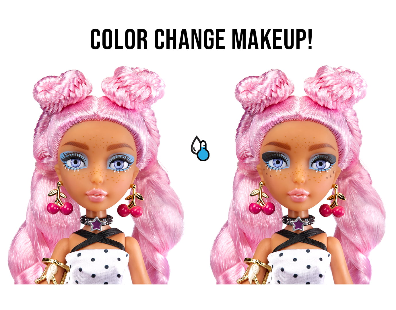 Mermaze Mermaidz Fashion Fins Morra Customizable Fashion Doll with Mix & Match Tails, Color Change Fin and Makeup, Surprise Hair Color