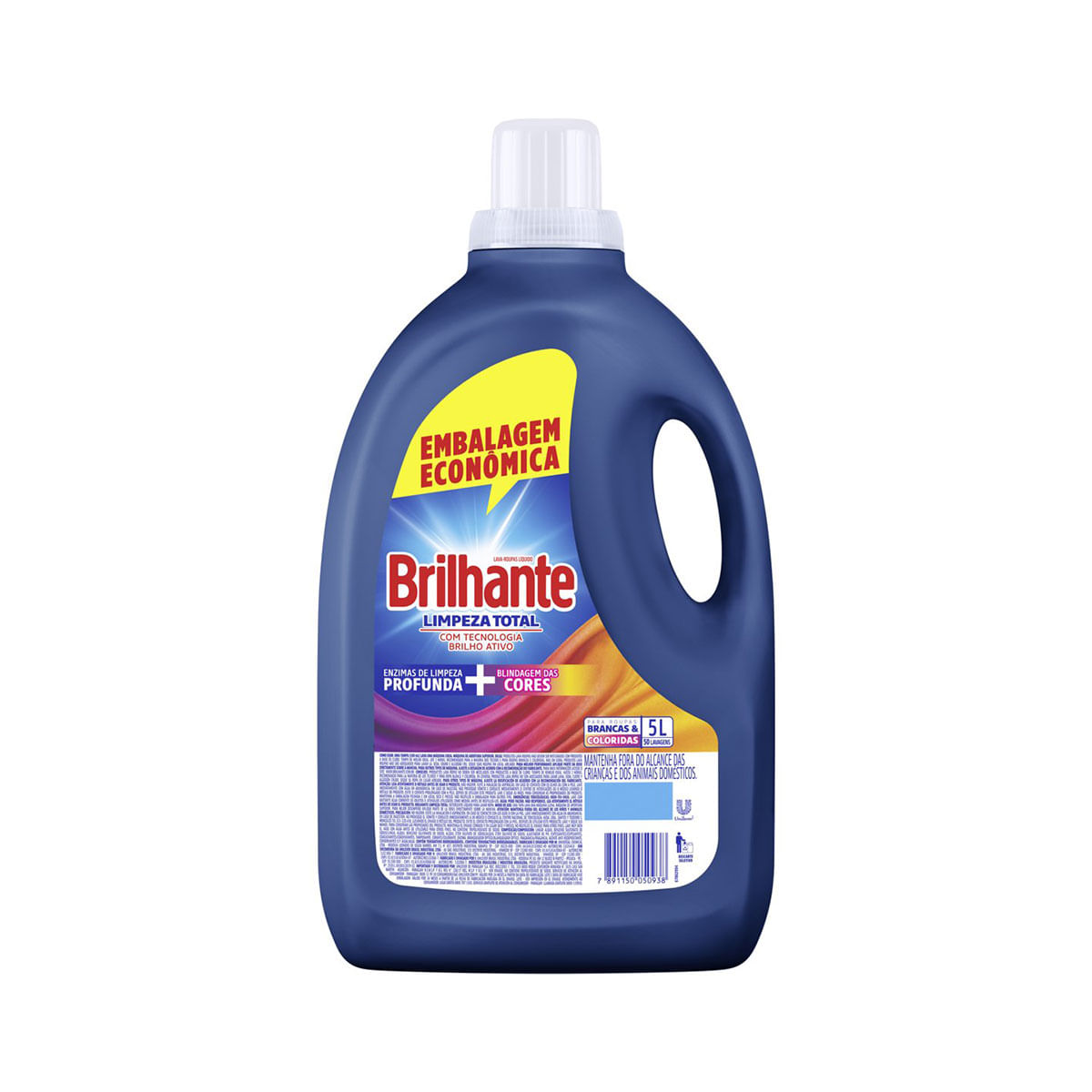 Lava Roupas Liquido Brilhante Limpeza Total 5 L
