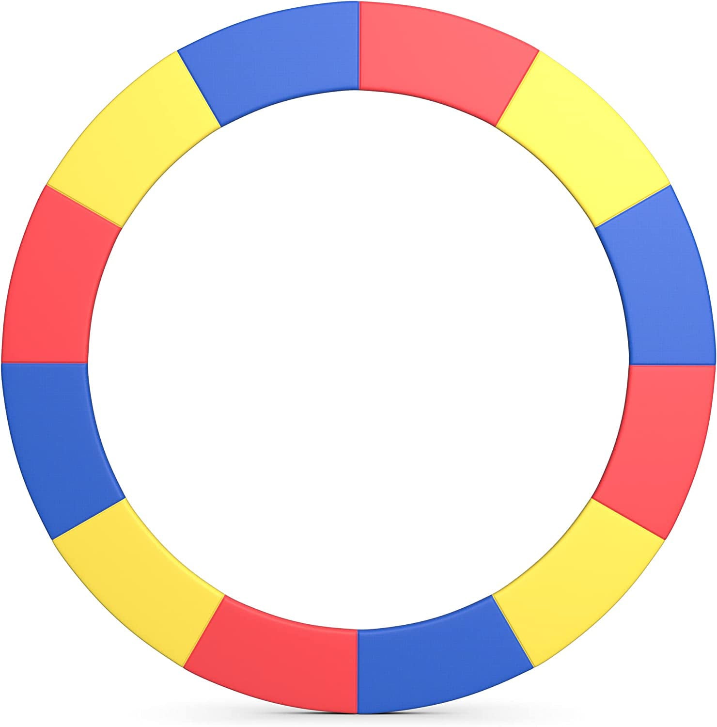 8Ft Trampoline Pad， Tear-Resistant Edge Cover Springs Protection Pad， All Weather Replacement Trampoline Safety Pad