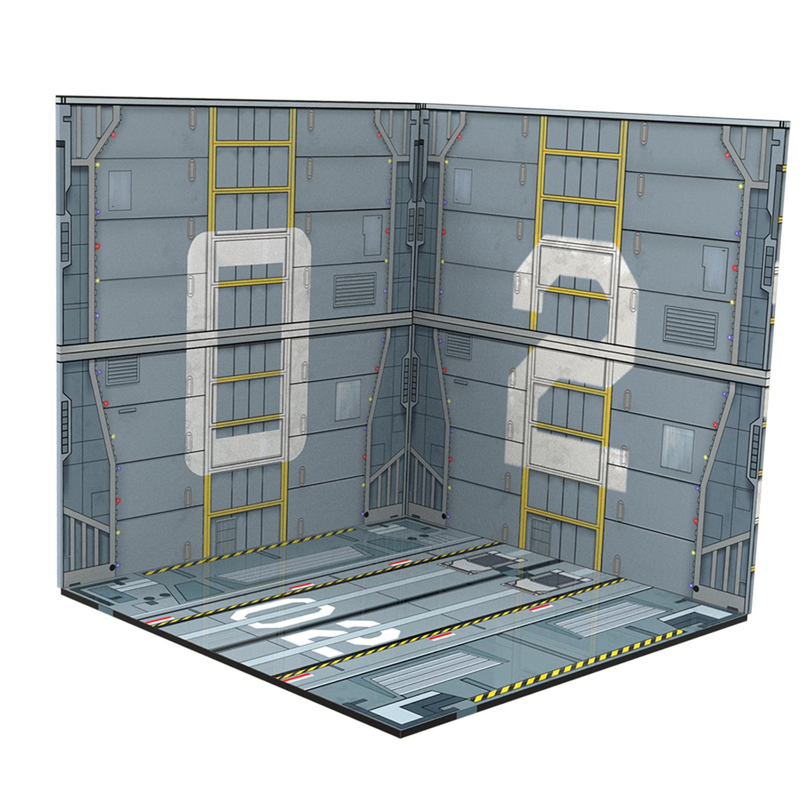 1/12 Scale Backdrop Showcase Background Layout Scene for Action Figures Vehicle Style A