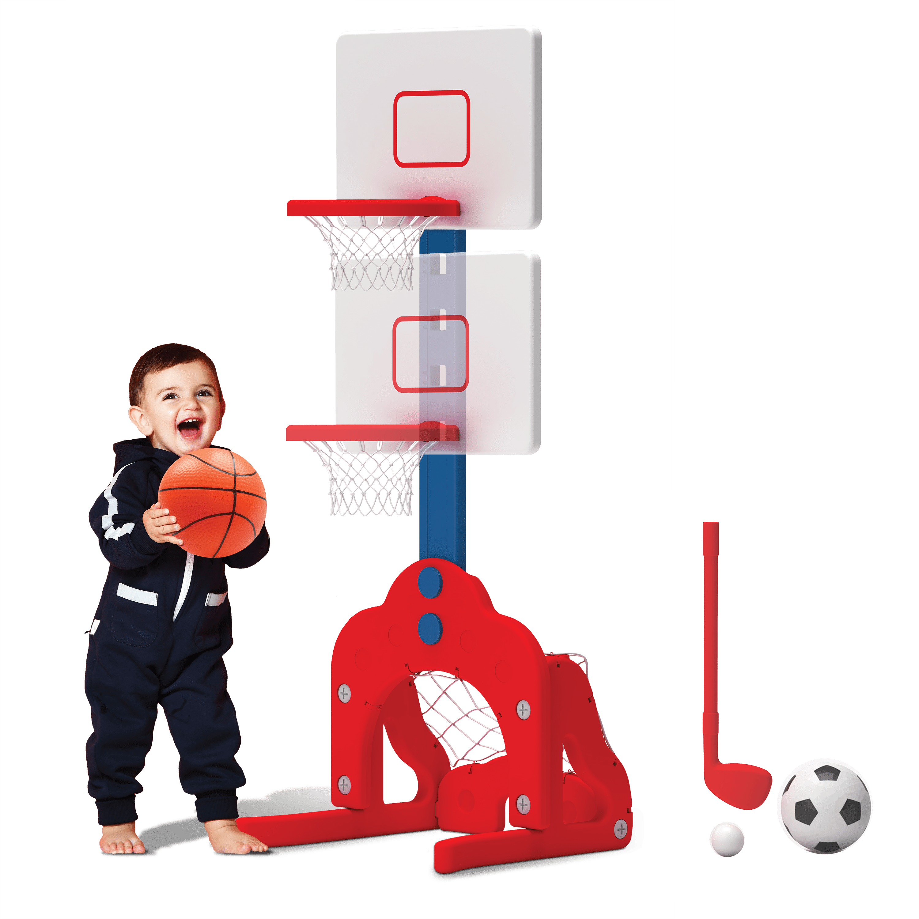 MinnARK 3-in-1 Sports Set; Basketball， Soccer， and Golf; Ages 3+