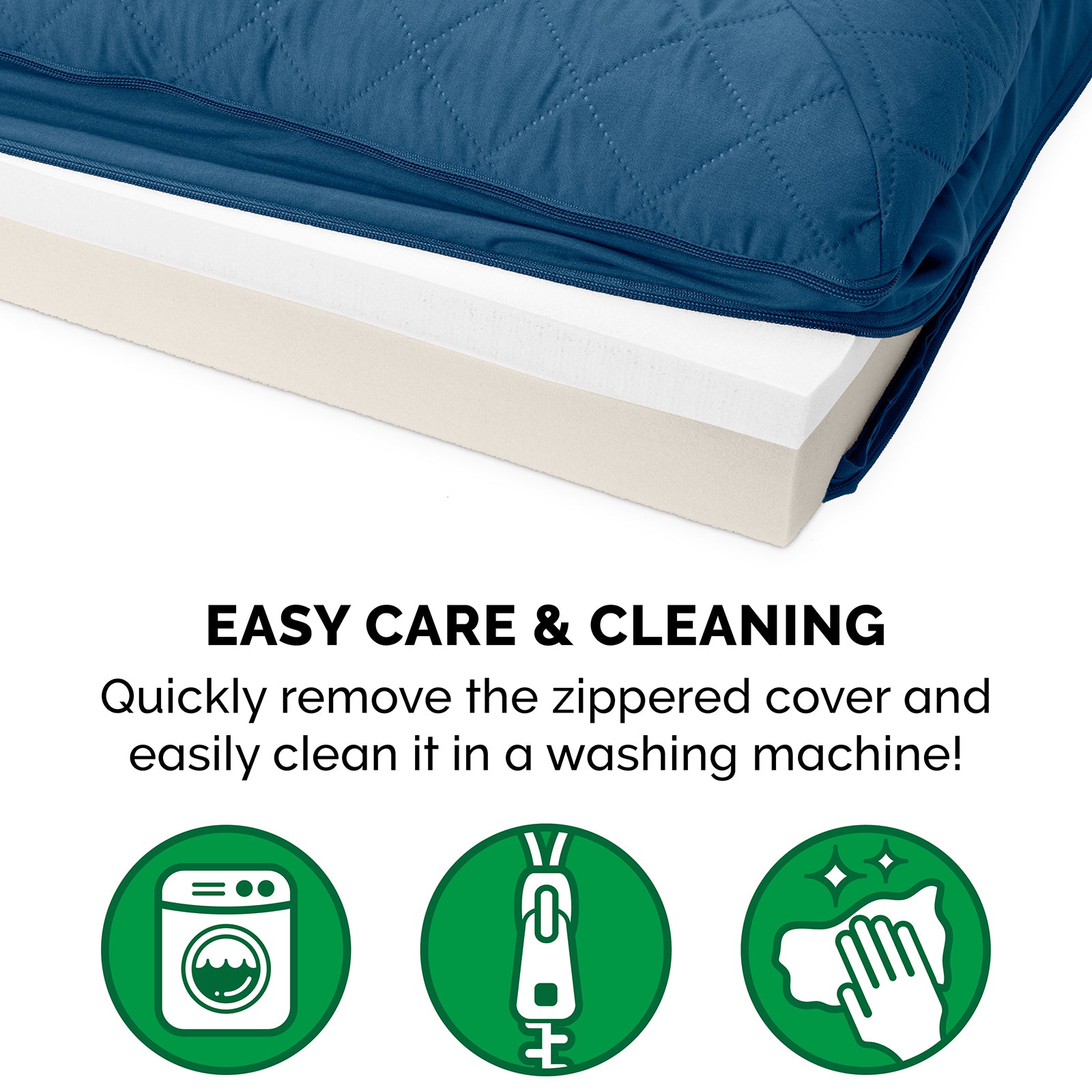 FurHaven Pet Products | Memory Foam Quilted Sofa Pet Bed for Dogs and Cats - Navy， Small