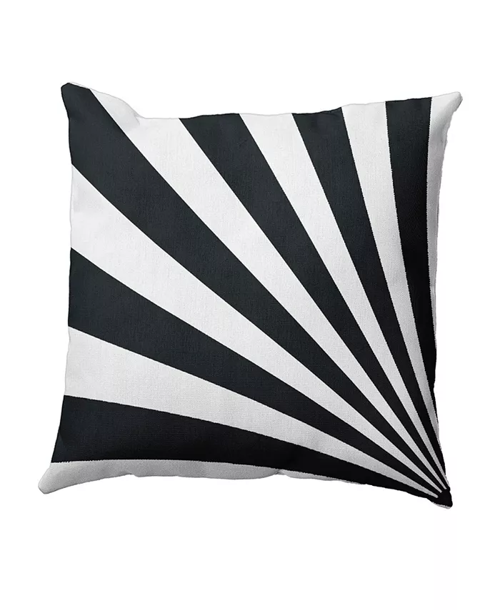 E by Design 16 Inch Black Decorative Abstract Throw Pillow