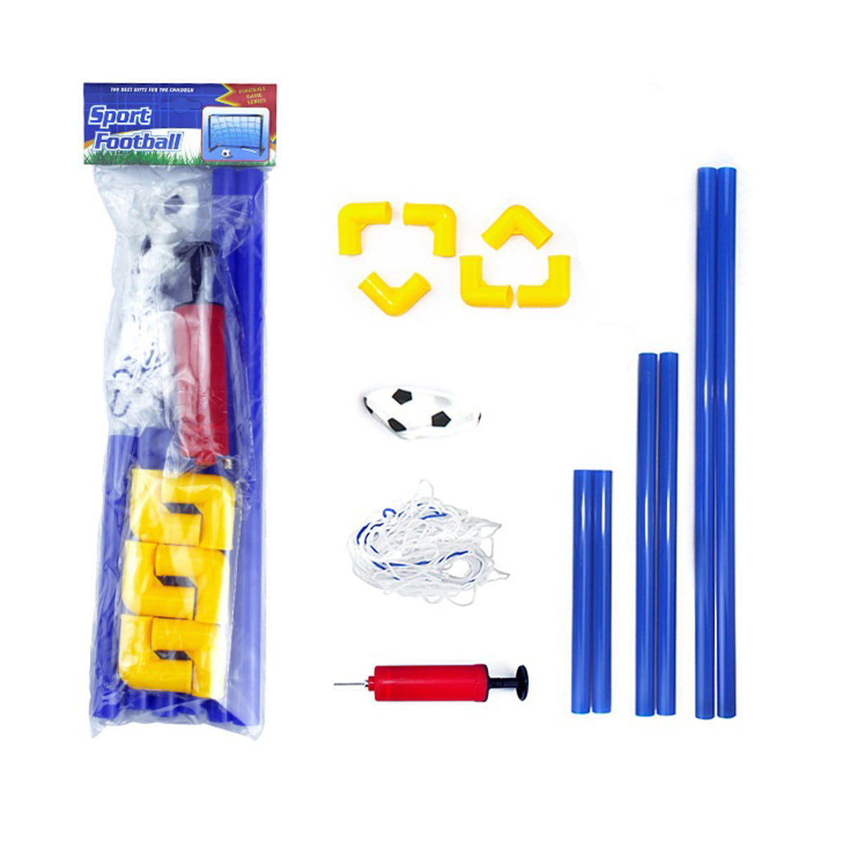 Indoor Football Toy Folding Mini Soccer Ball Goal Post Net Set Child Boys Girls Sport Game