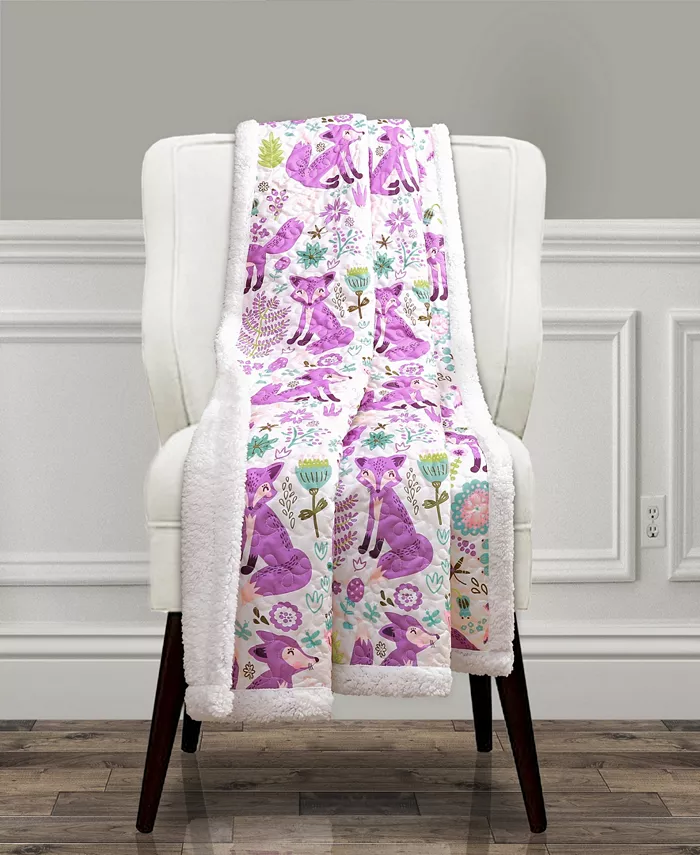 Lush Dandeacutecor Pixie Fox Sherpa Throw