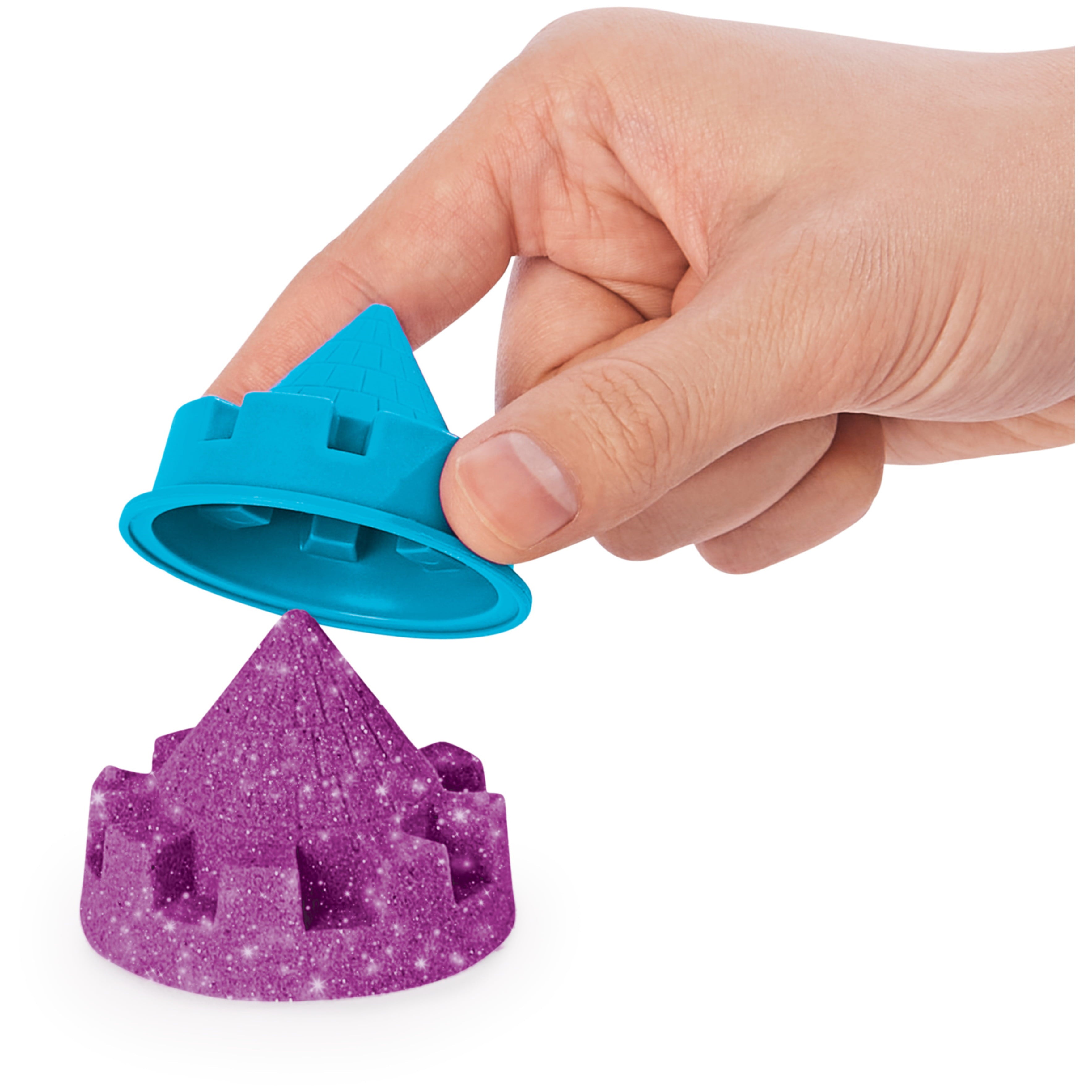 Kinetic Sand Sparkle Sandcastle Set w/ 1lb Purple Shimmer Kinetic Sand