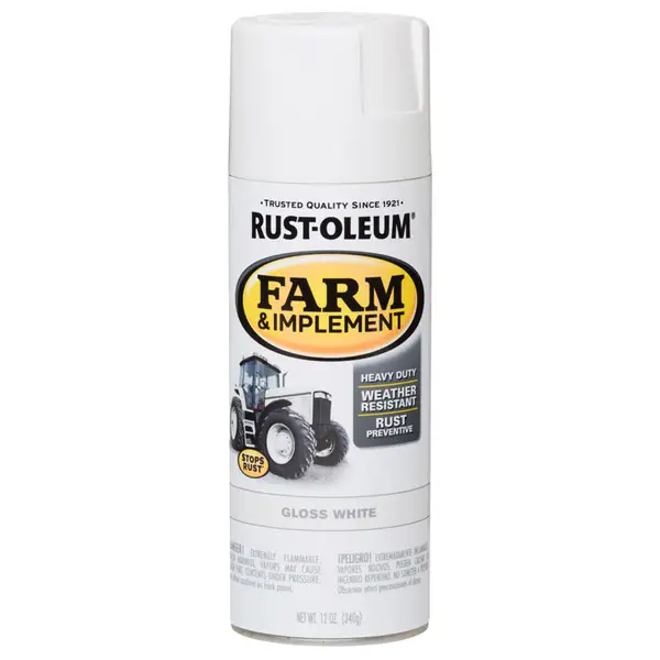 Rust-Oleum 12 oz Farm and Implement Gloss White Spray Paint