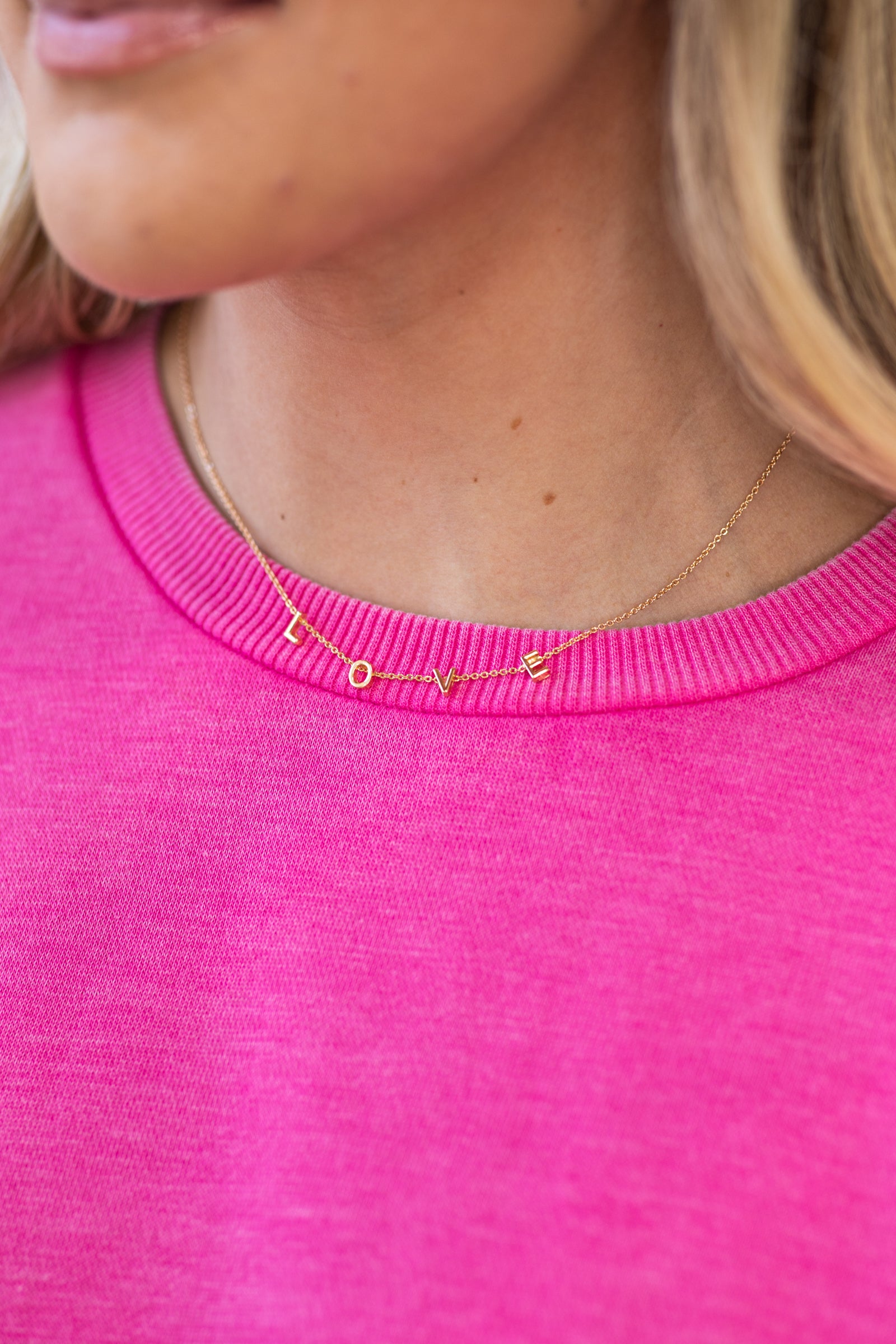 Gold Love Chain Necklace