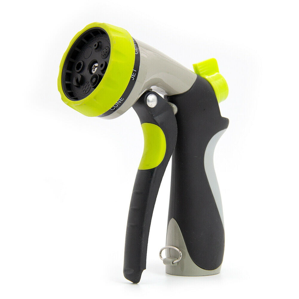 TopSource Metal Garden Hose Nozzle Hand Sprayer 8 Pattern Adjustable Car Wash Hose Household Garden Water Spray Nozzle