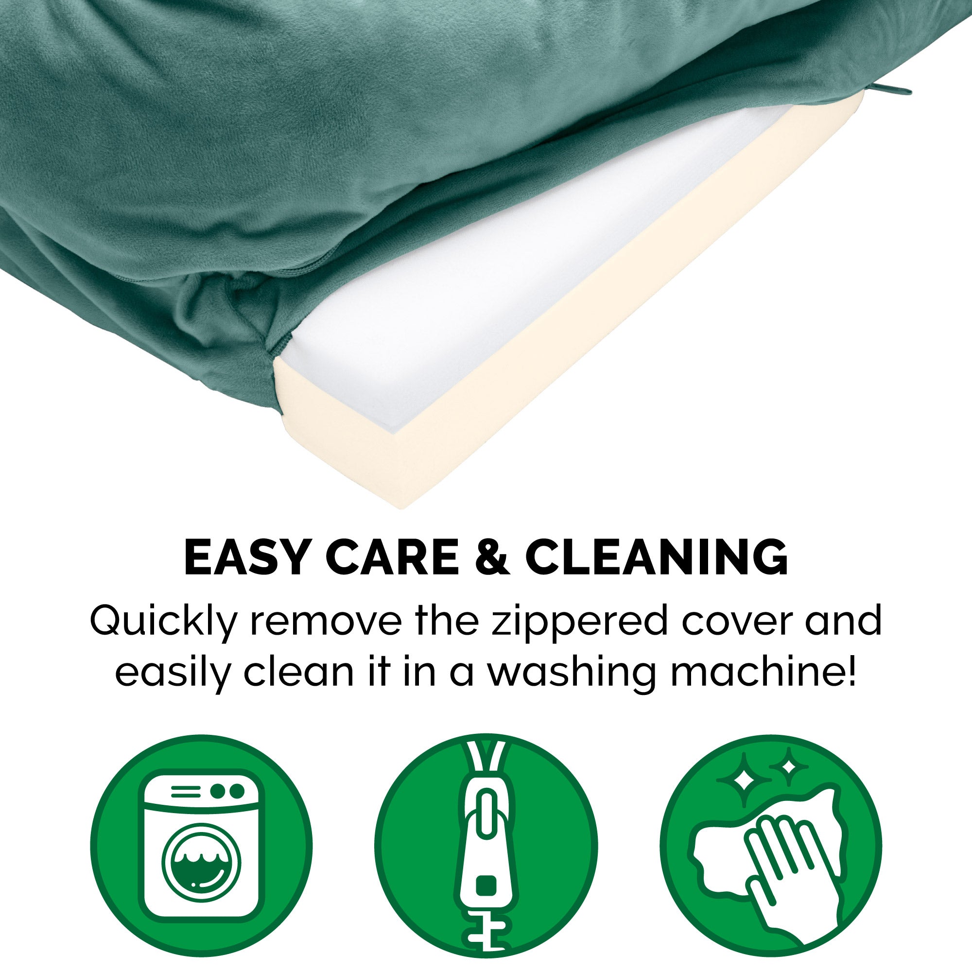 FurHaven Pet Products | Memory Foam Perfect Comfort Velvet Waves Sofa-Style Couch Pet Bed for Dogs and Cats， Celadon Green， Medium