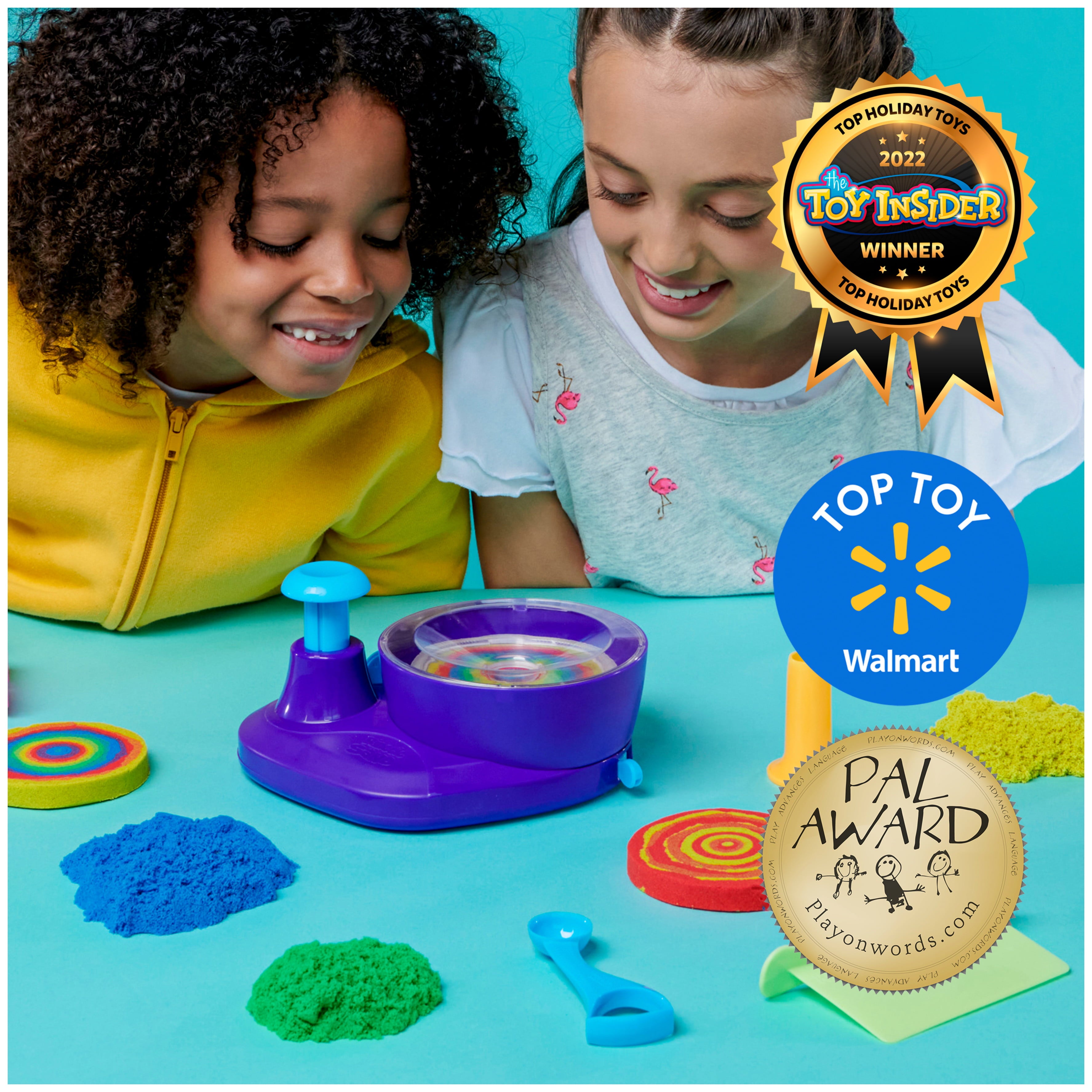 Kinetic Sand, Swirl N’ Surprise Playset with 2lbs of Play Sand