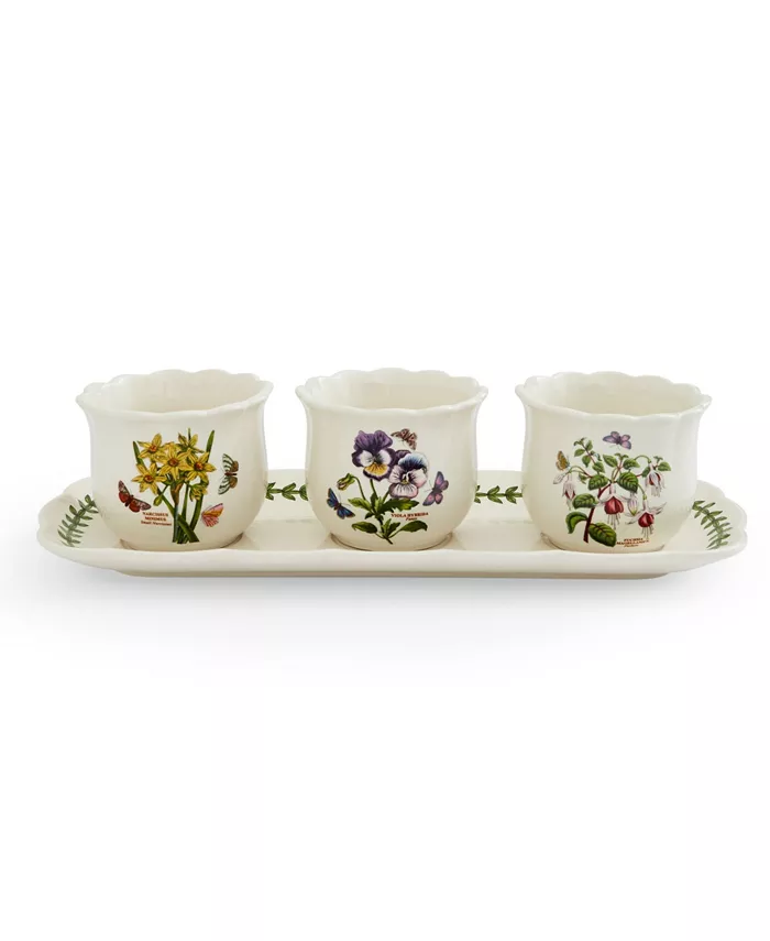 Portmeirion Portmerion Botanic Garden Bouquet Herb Pot， Set of 4