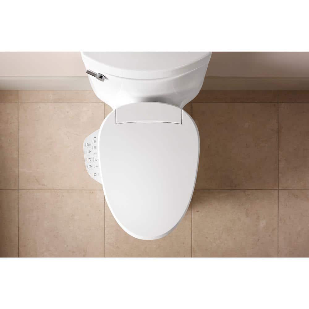 KOHLER C3 155 Electric Bidet Seat for Cleansing Elongated Toilet in White