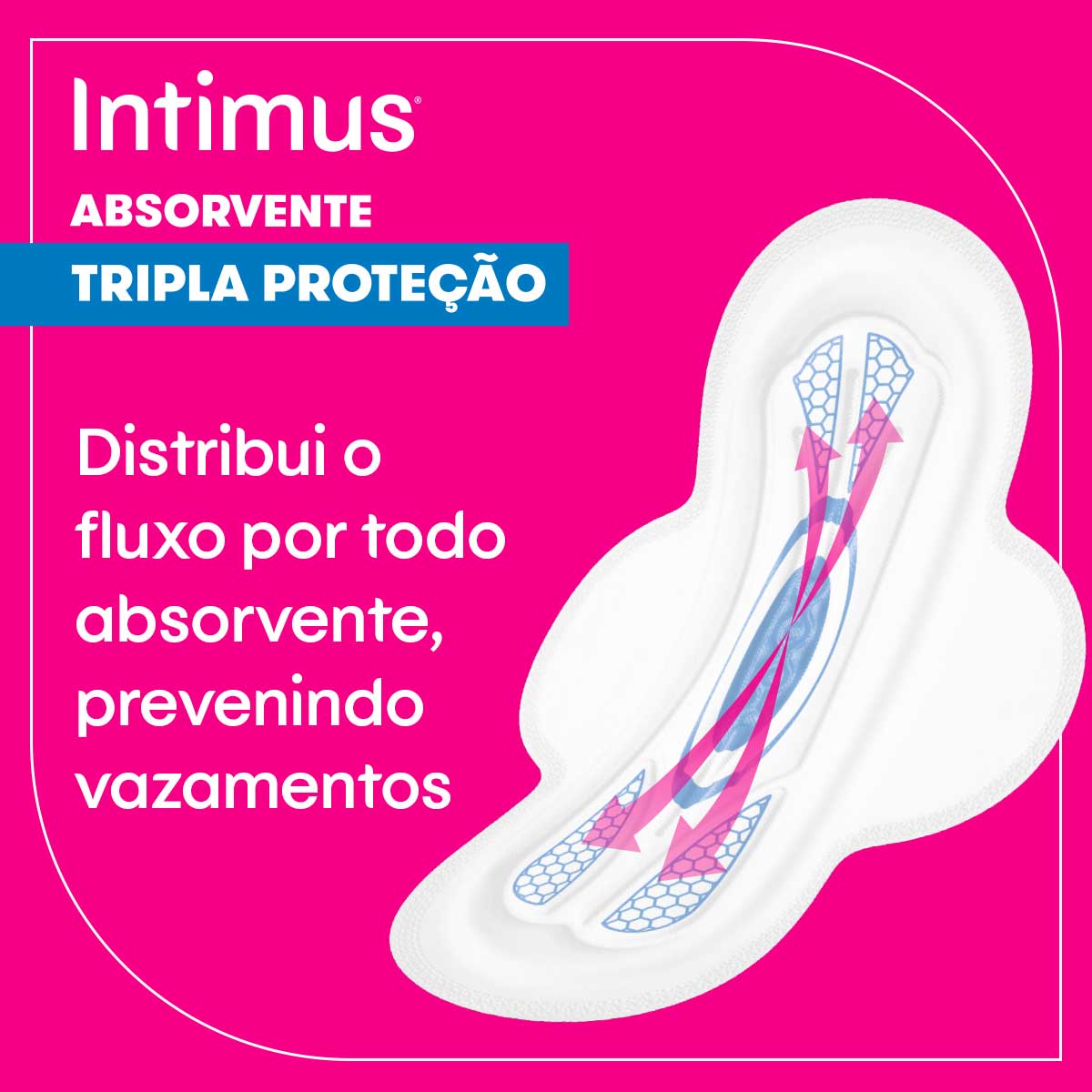 Absorvente Tripla Protecao Suave com Abas Intimus 32 Unidades