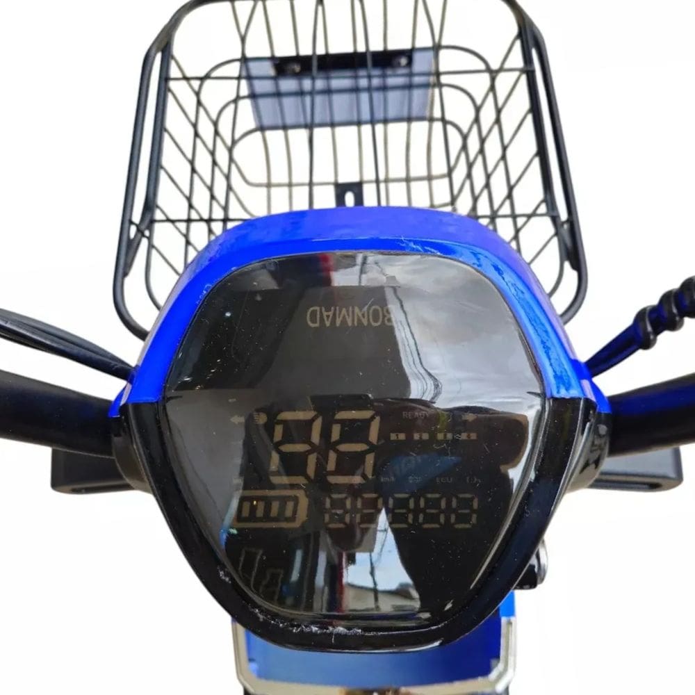 Bicicleta Elétrica Scooter 500w Aro 14 Bonmad C/ Suspensão Pto/Azl