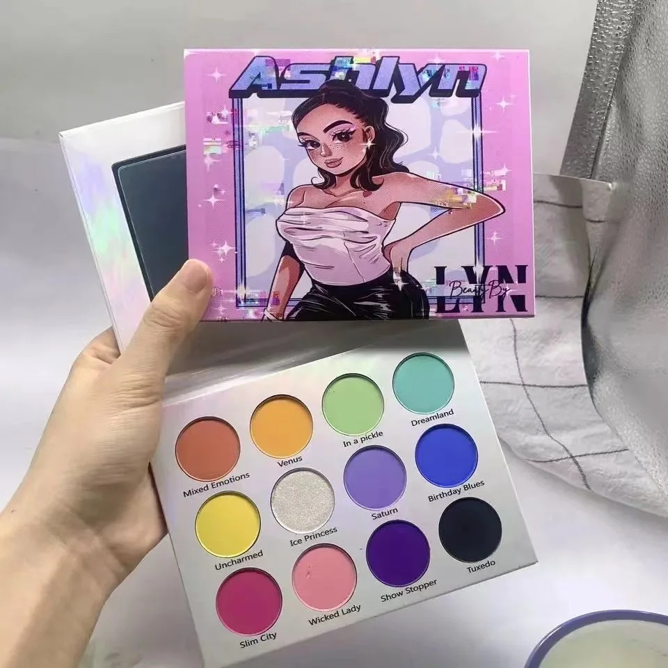 DIY Custom Label High Pigment 12 Color Eyeshadow Palette