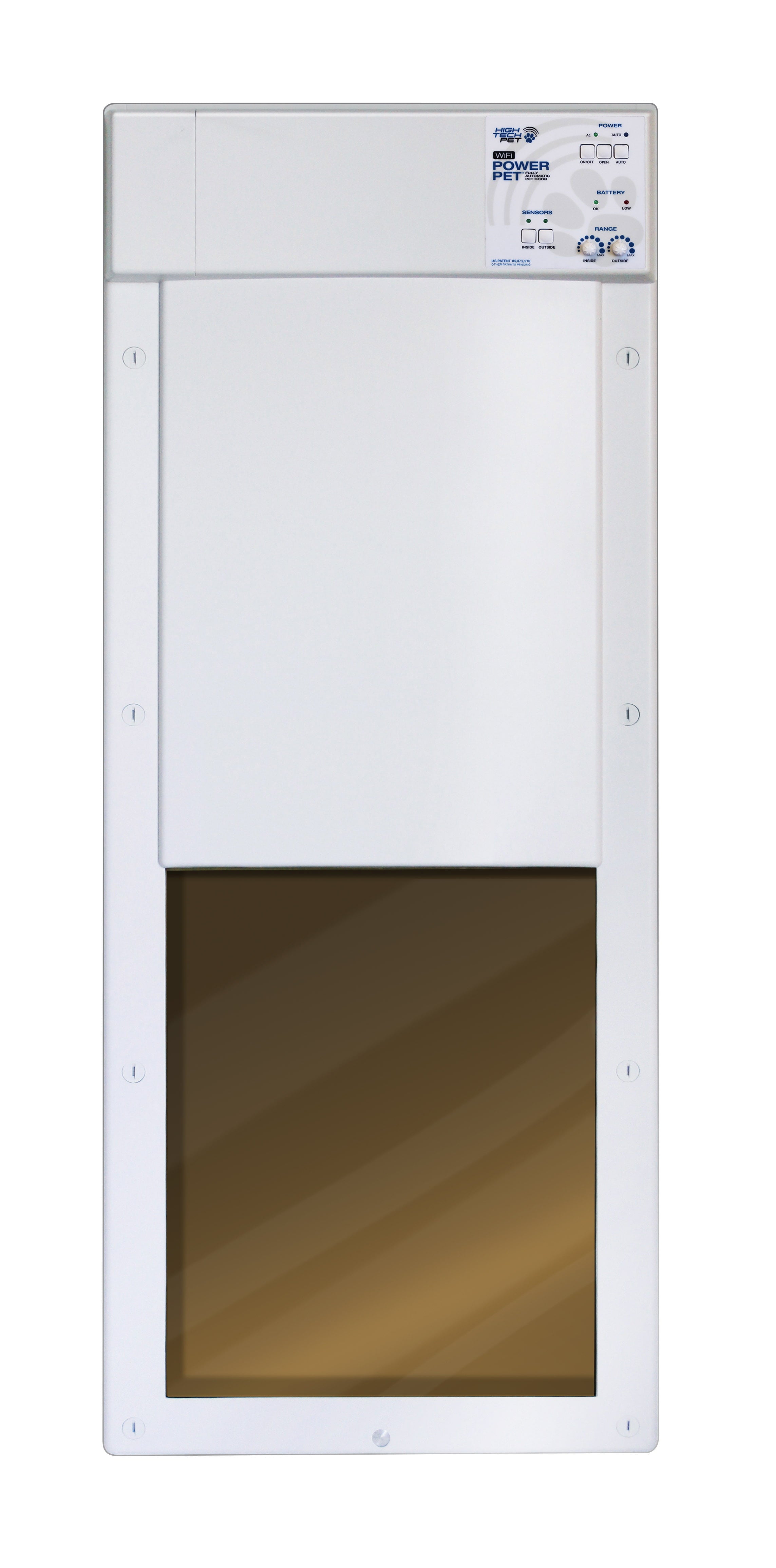 High Tech Pet PX-2 - Large Power Pet Door for Door Installations - Wi-Fi Smartphone Controlled