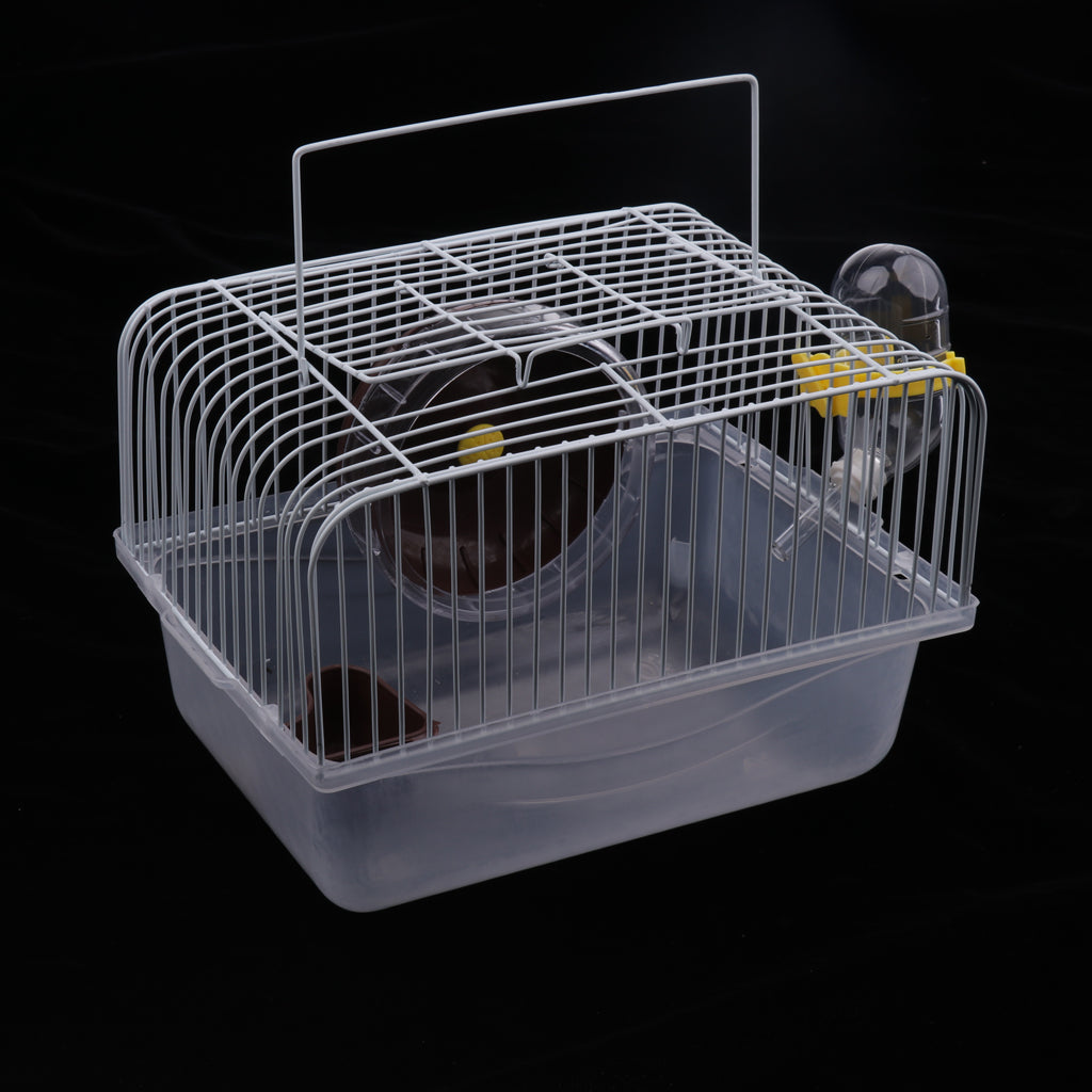 Pet Hamster Cage Easy DIY Portable Habitat， Critter Dwarf Hamster Gerbil Mouse Small Animal Travel Cage Coffee