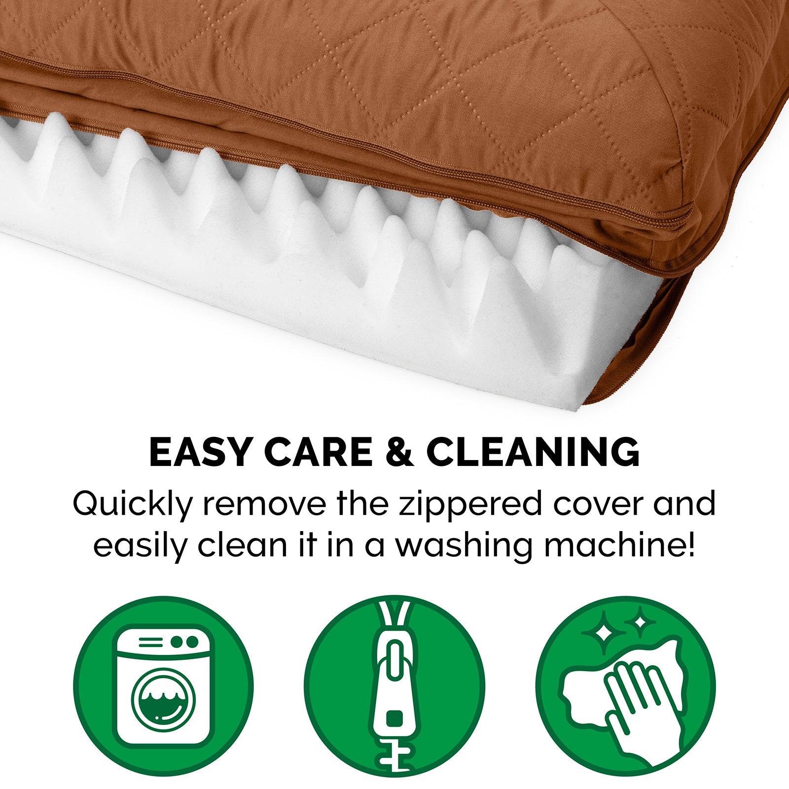 FurHaven Orthopedic Quilted Sofa Pet Bed for Dogs and Cats， Toasted Brown， Jumbo