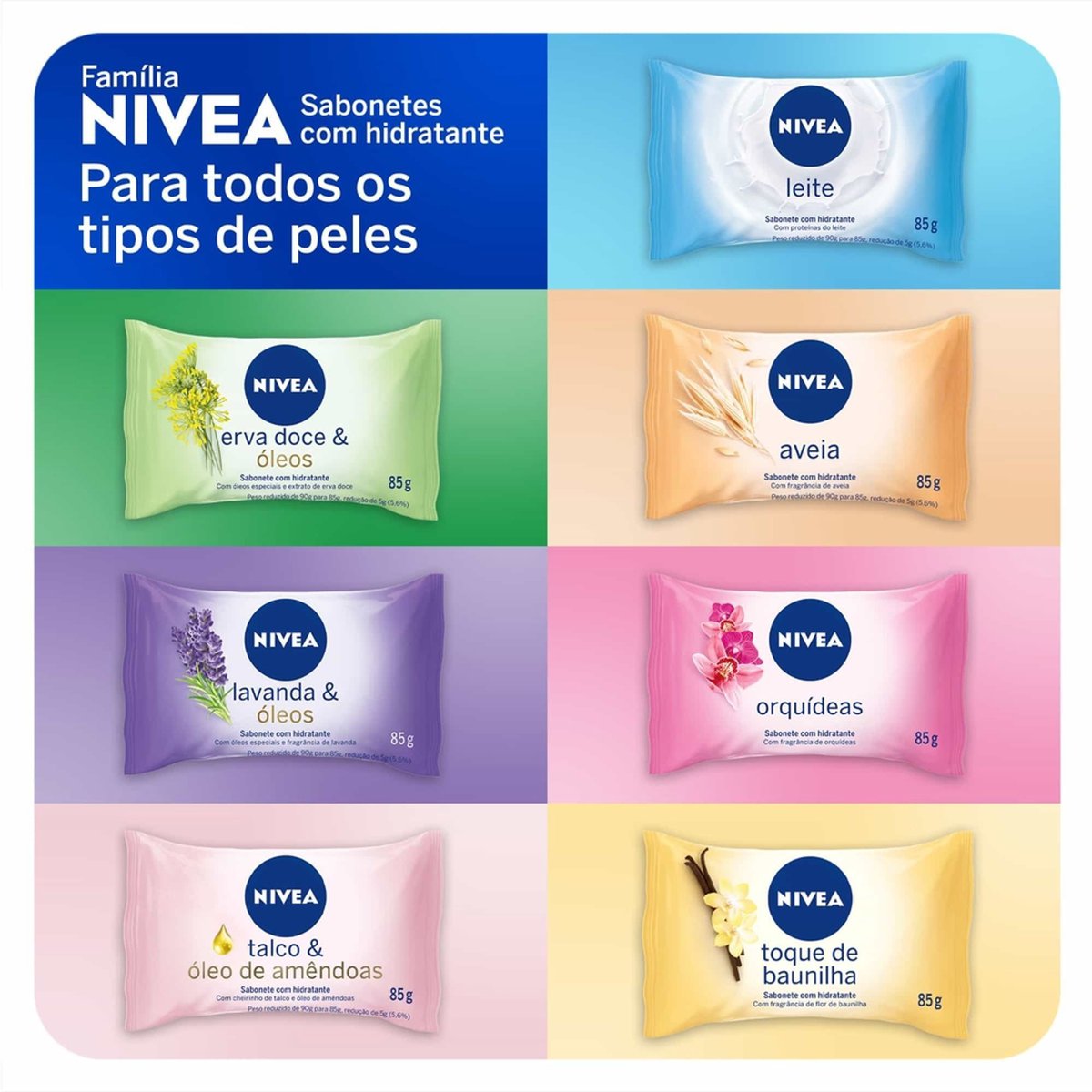 Sabonete em Barra Orquideas NIVEA 85g