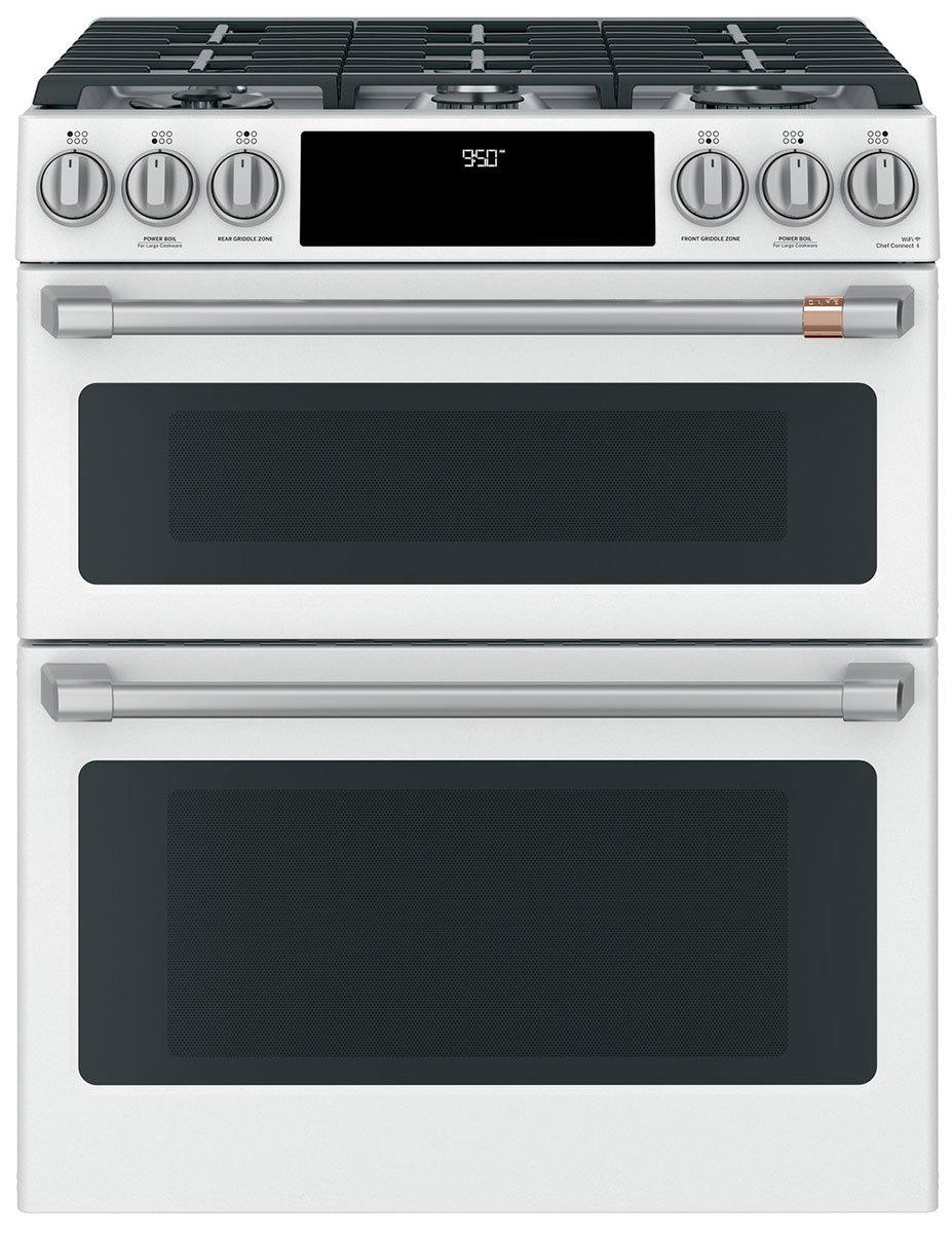 Cafe Brushed Stainless Front Control Gas Knobs And Handles